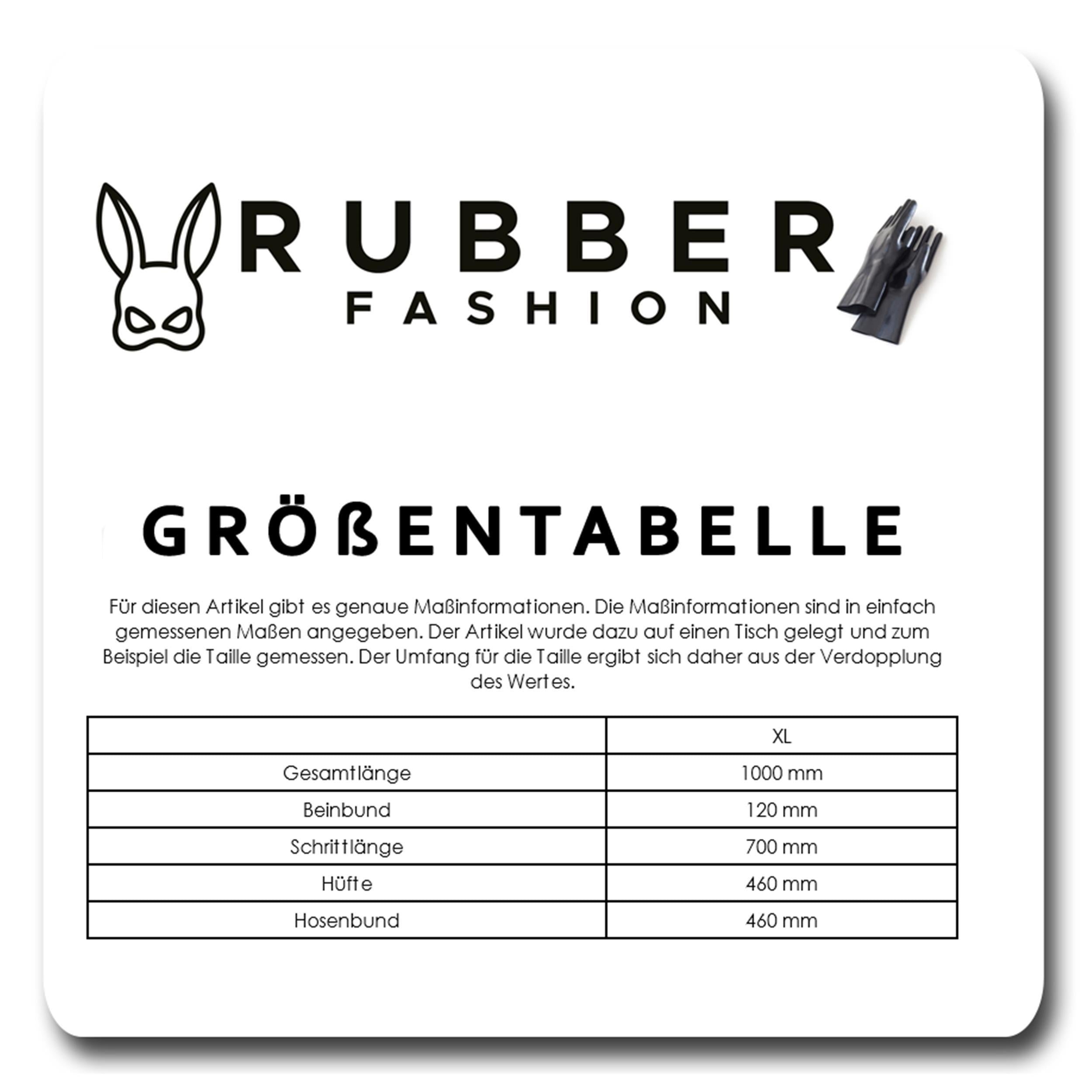 Rubberfashion Leder Damen Winter Thermo Legging - Lederoptik Kunstleder Leggings mit Schritt Reißverschluss - Low Waist Leder Optik Hose