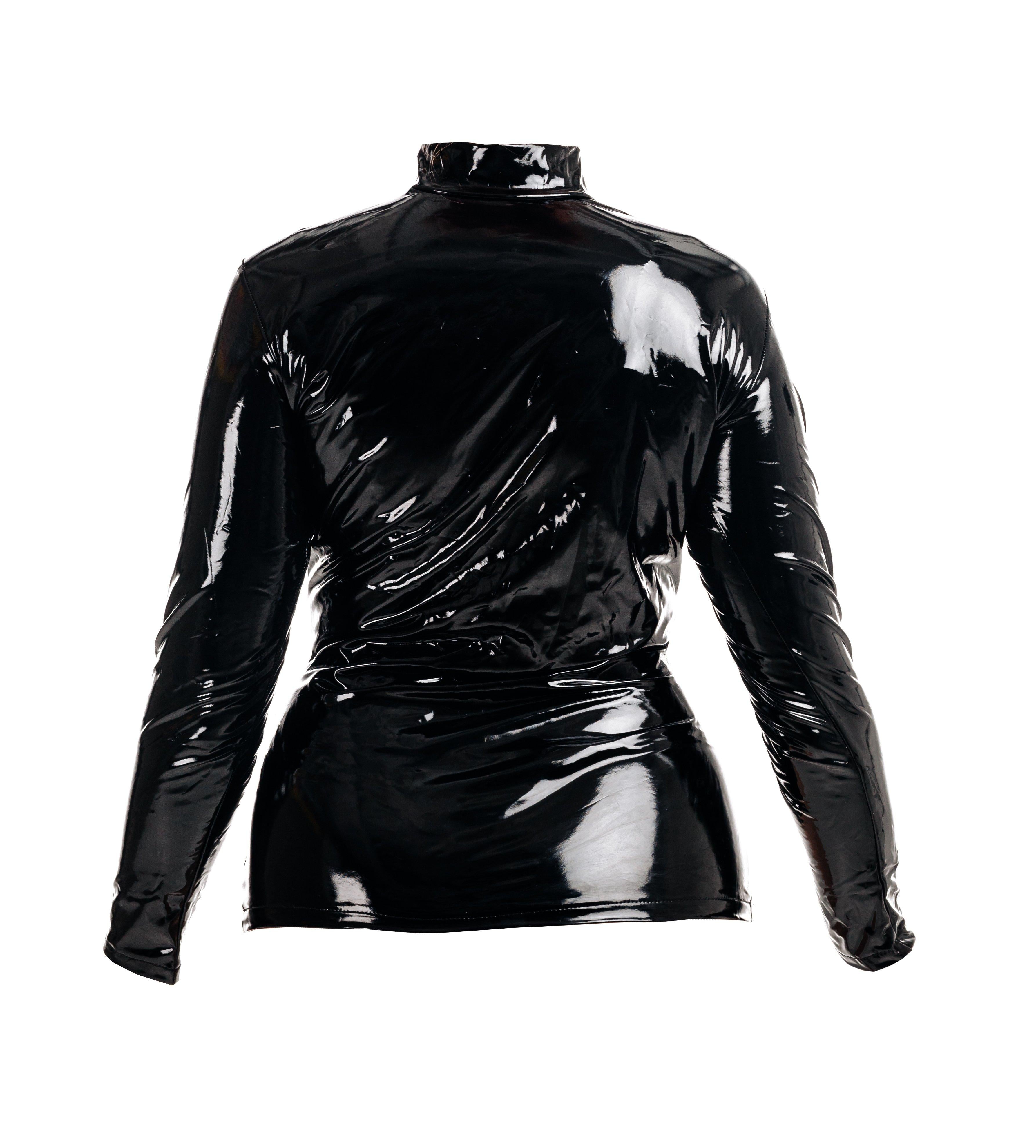 Rubberfashion Lack Hemd - Glanz Lack Langarm Shirt - sexy Shirt für Damen und Herren