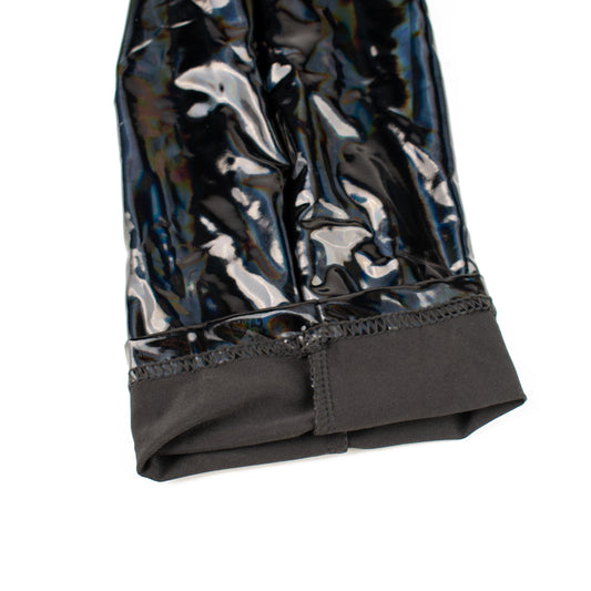 Herren PVC Holo Catsuit mit 3 Wege Reißverschluss