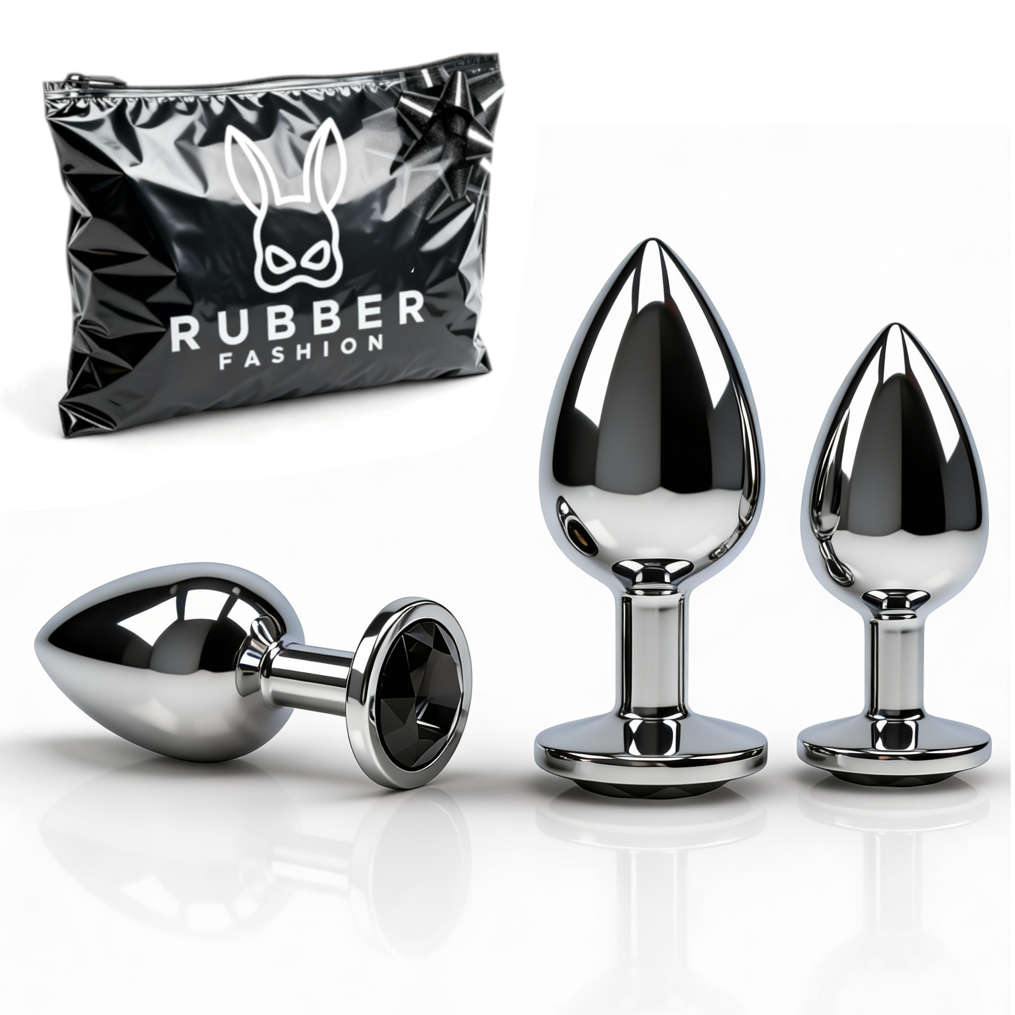 Metall Anal Plug Set Edelstahl 2,8cm 3,3cm 3,8cm Metall Anal Plug Set Edelstahl 2,8cm 3,3cm 3,8cm