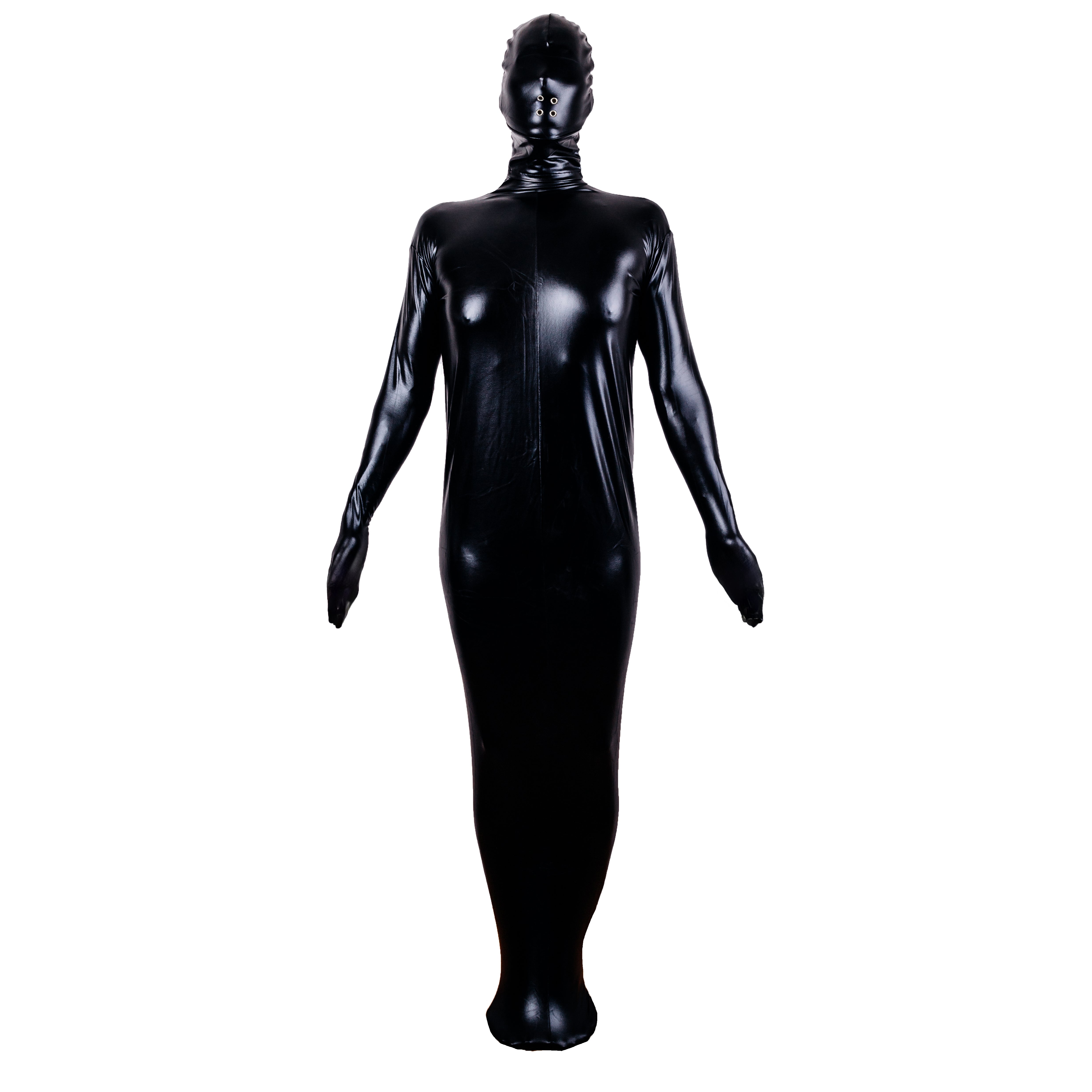 Rubberfashion Bondage Sleeping Bag Extreme - Bondage Bodybag Sleeping Bag Shiny - with Long Arms and Front Zip for Women and Men