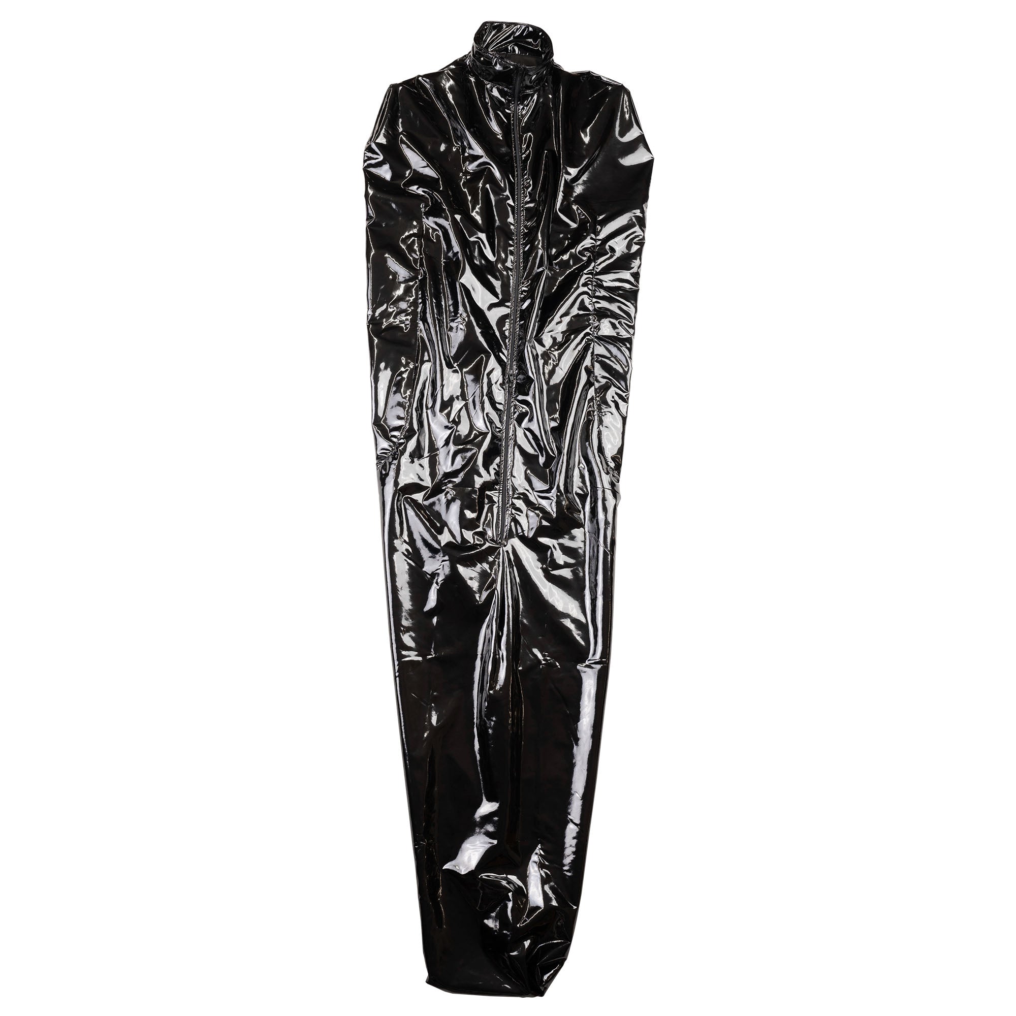 Leather Bondage Sleeping Bag Extreme Sleeping Bag - Leather Bondage Bodybag Sleeping Bag Set with Front Zip - Mask and Inner Arms Bondage Sleeping Bag Sauna Bag for Men and Women