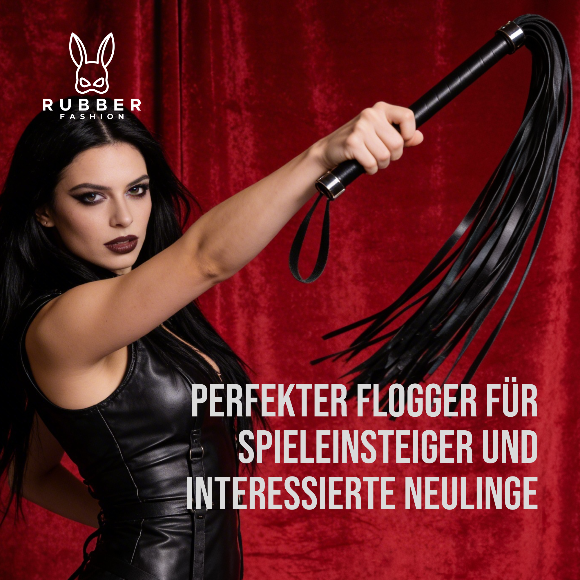 Striemen Leder Peitsche mit Metalleinfassung