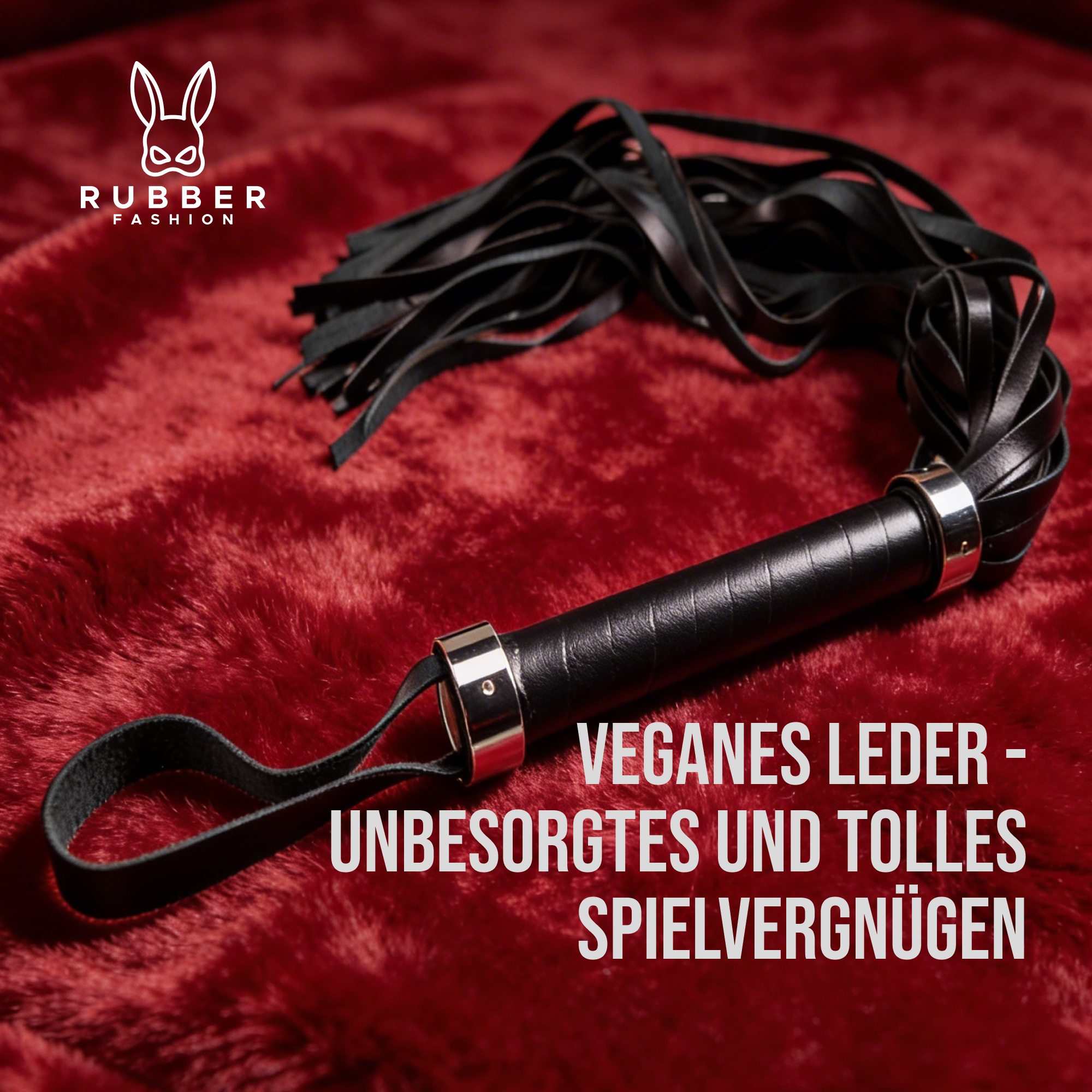 Striemen Leder Peitsche mit Metalleinfassung