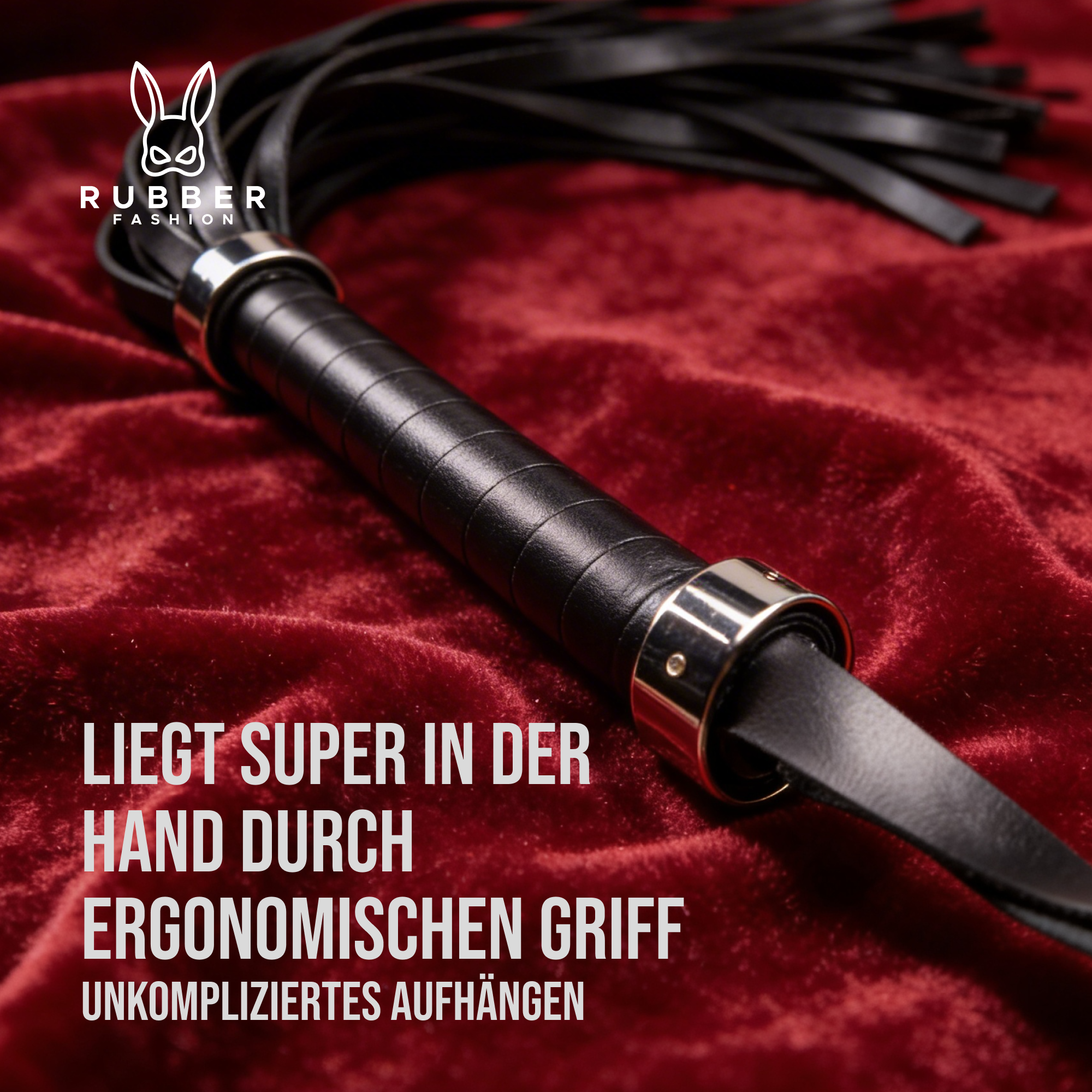 Striemen Leder Peitsche mit Metalleinfassung