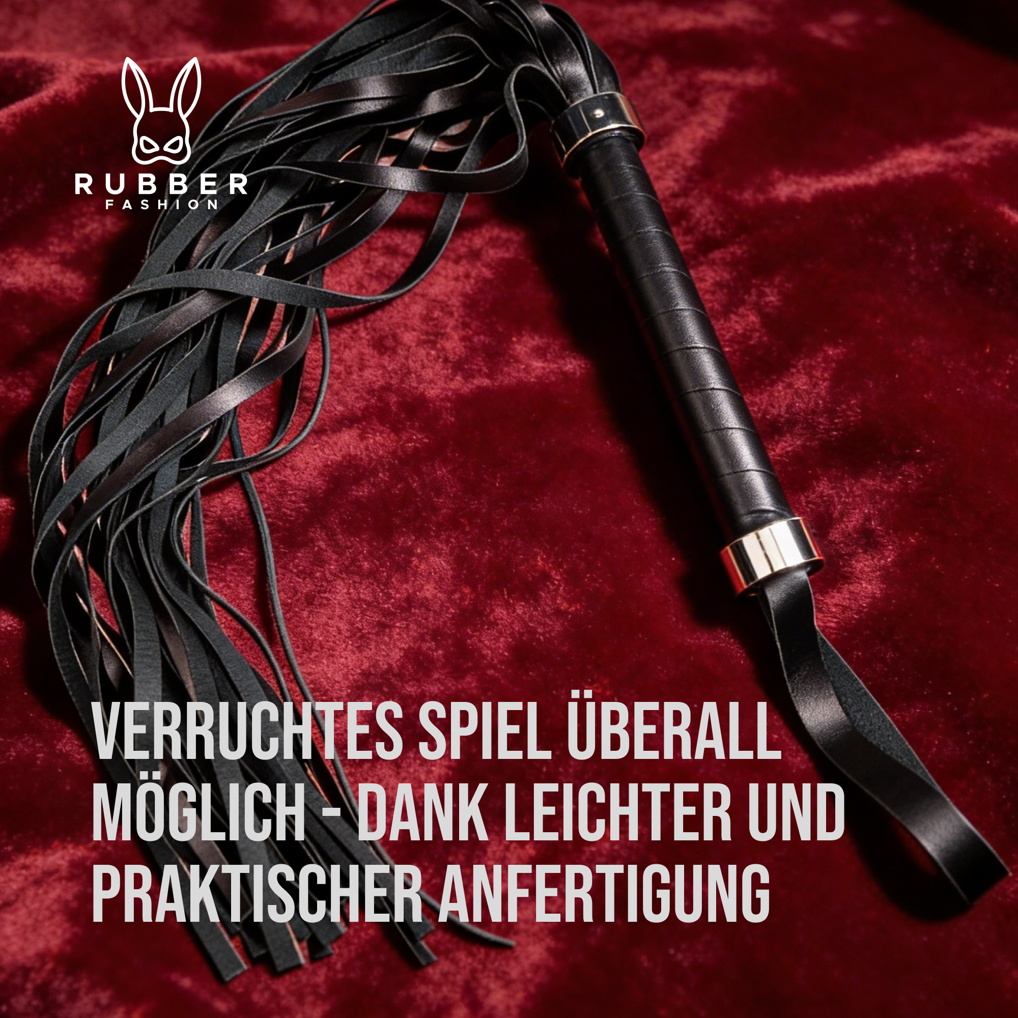Striemen Leder Peitsche mit Metalleinfassung