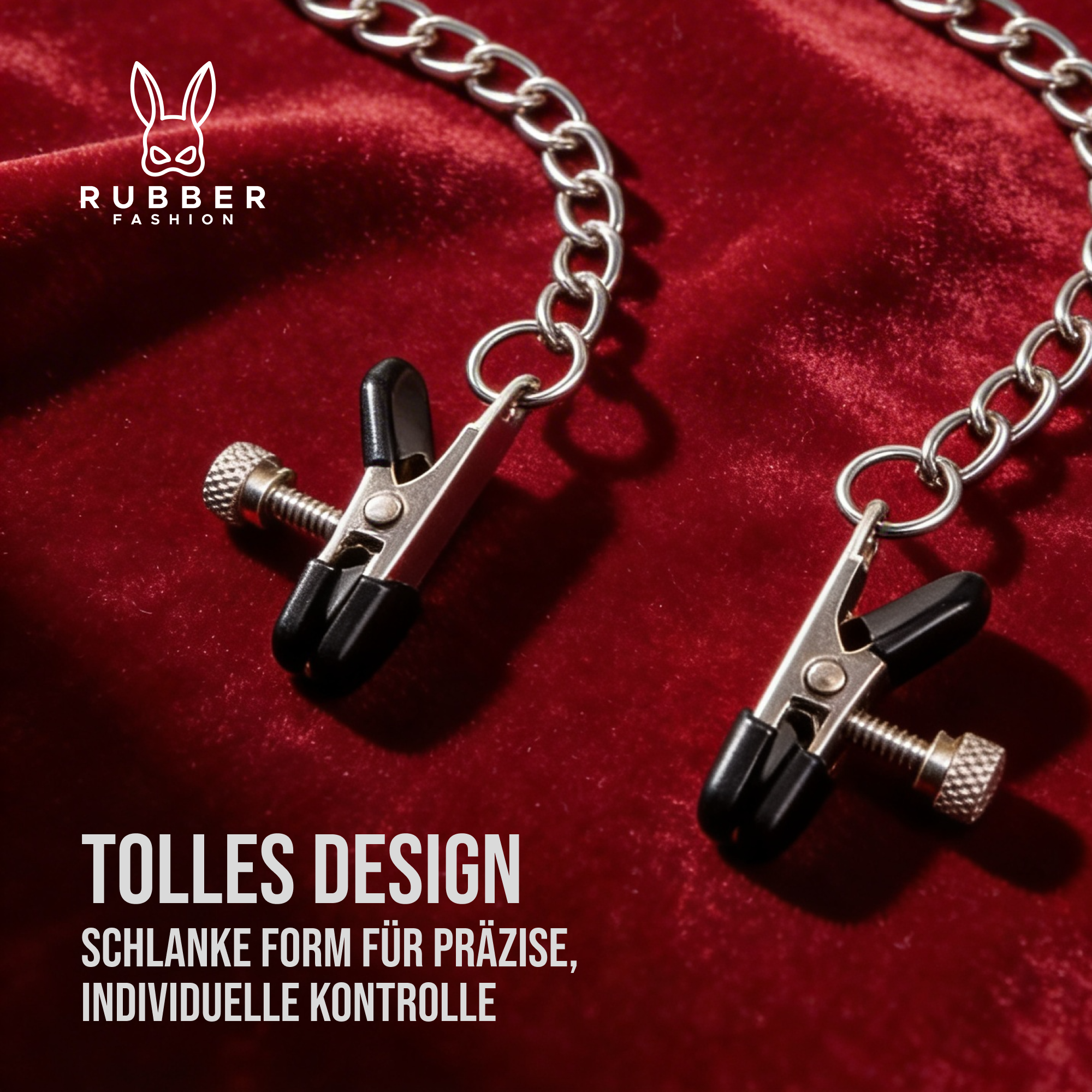 Nippelklemmen mit Kette – Brustwarzen Klemmen Frauen - BDSM Set