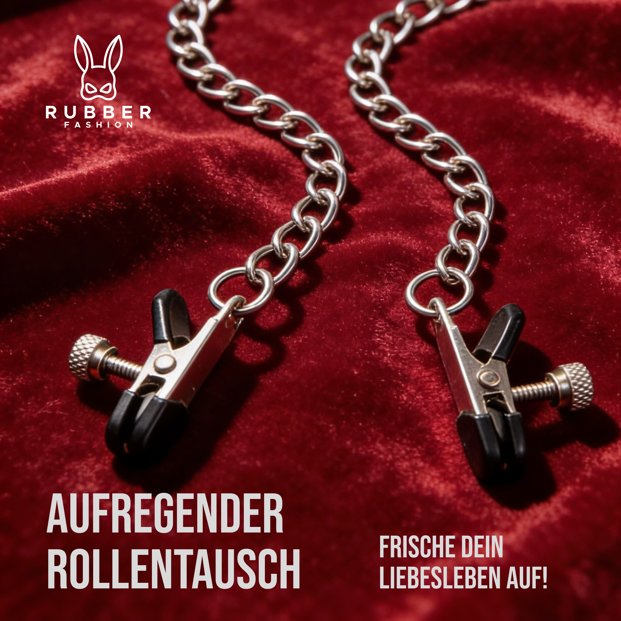 Nippelklemmen mit Kette – Brustwarzen Klemmen Frauen - BDSM Set