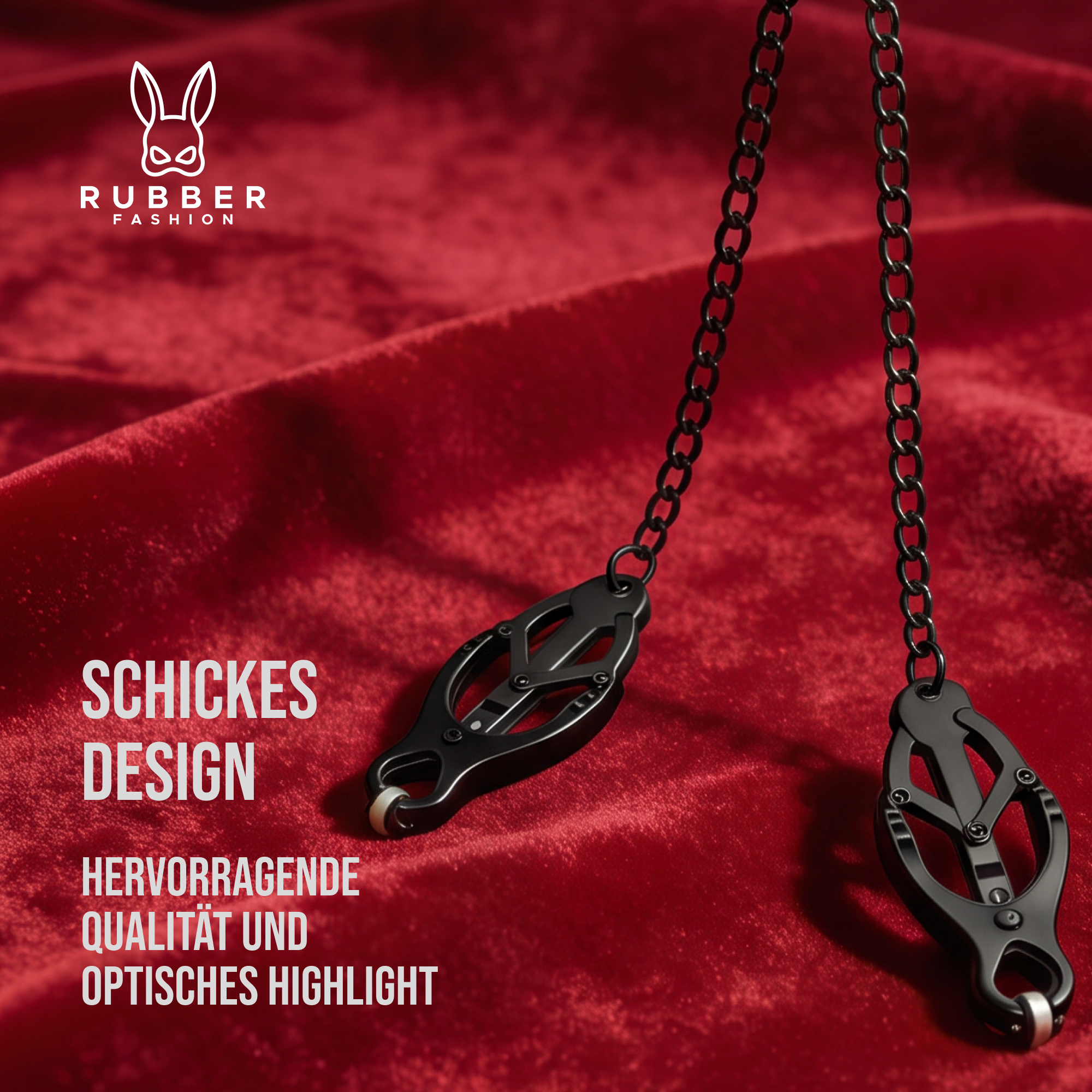 Nipple clamps with chain not adjustable - Nipple clamps
