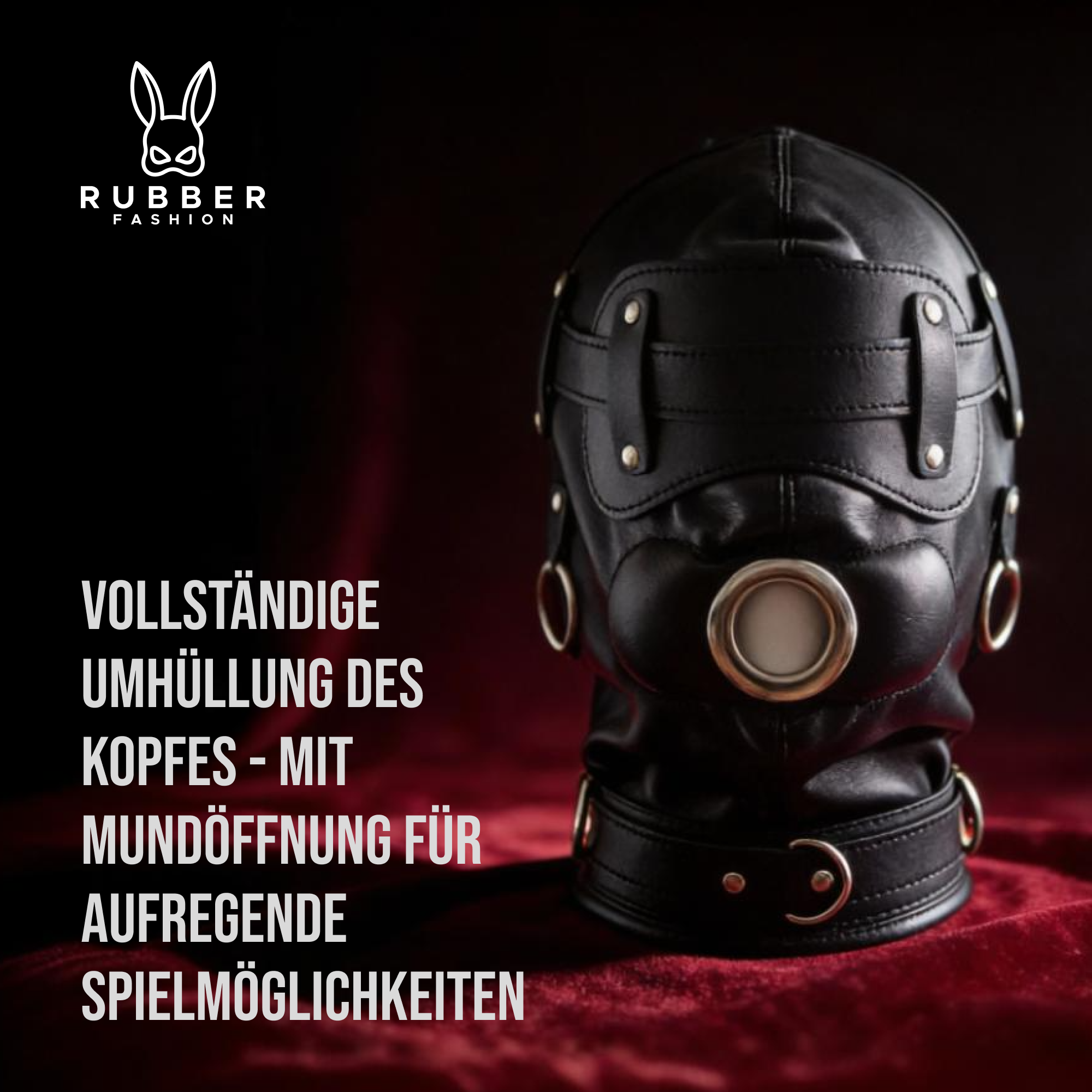 Leder BDSM Maske mit Augenbinde, 2 Dildos als Mund Knebel und 3 Schlössern