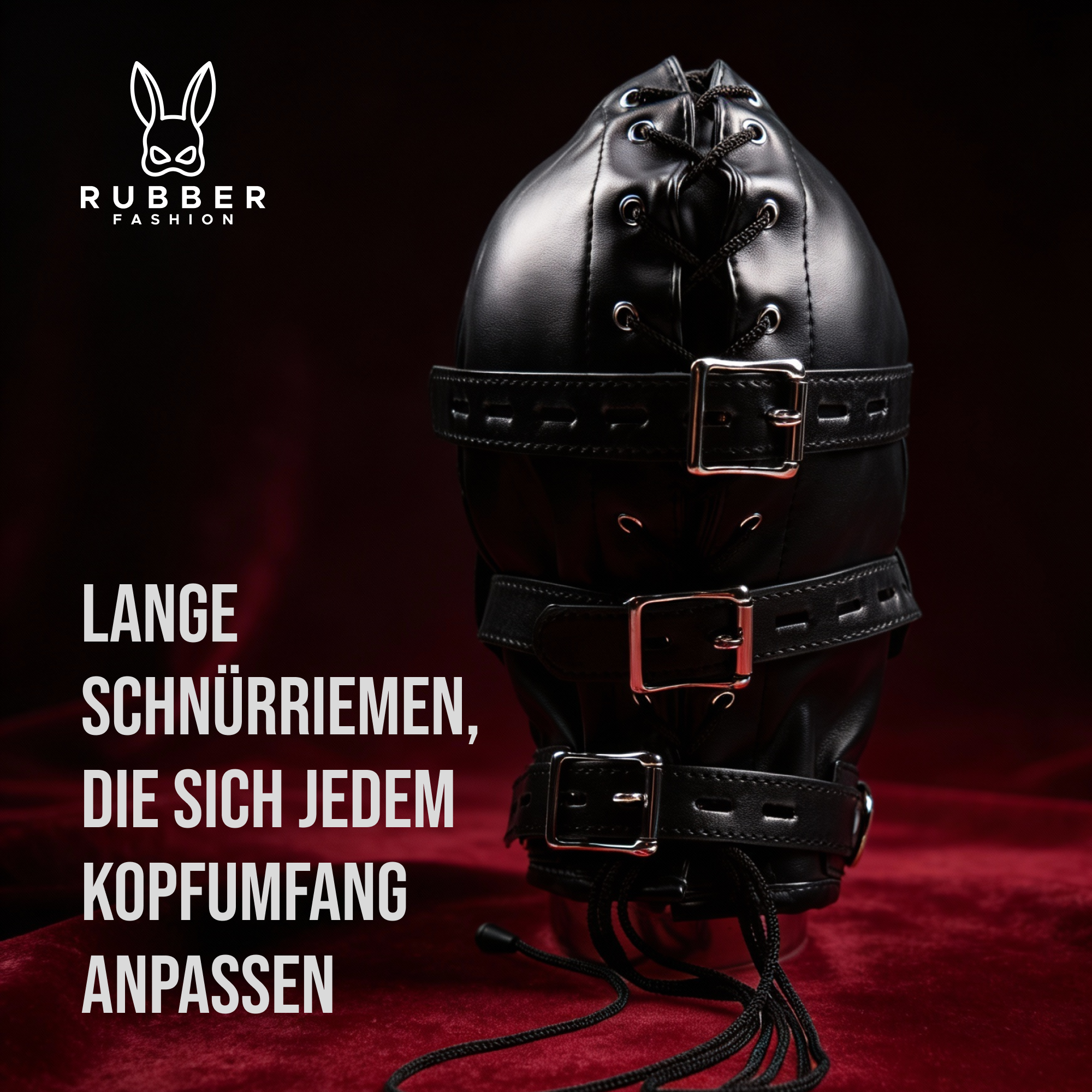 Leder BDSM Maske mit Augenbinde, 2 Dildos als Mund Knebel und 3 Schlössern