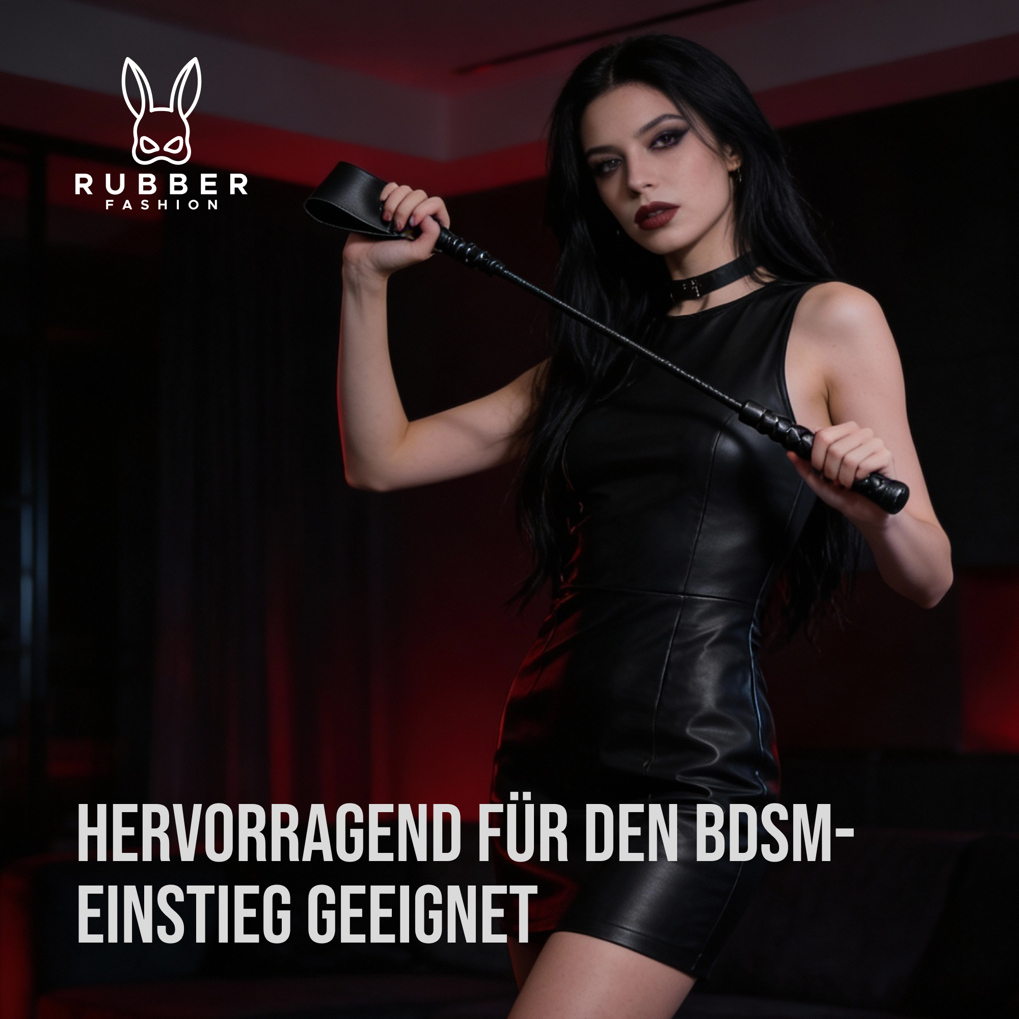 Leather whip - riding crop 45.5 cm 