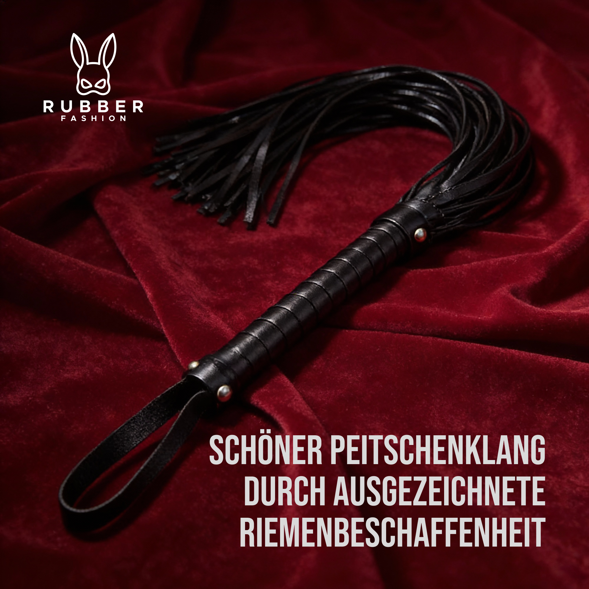 Leather whip, short BDSM whip 