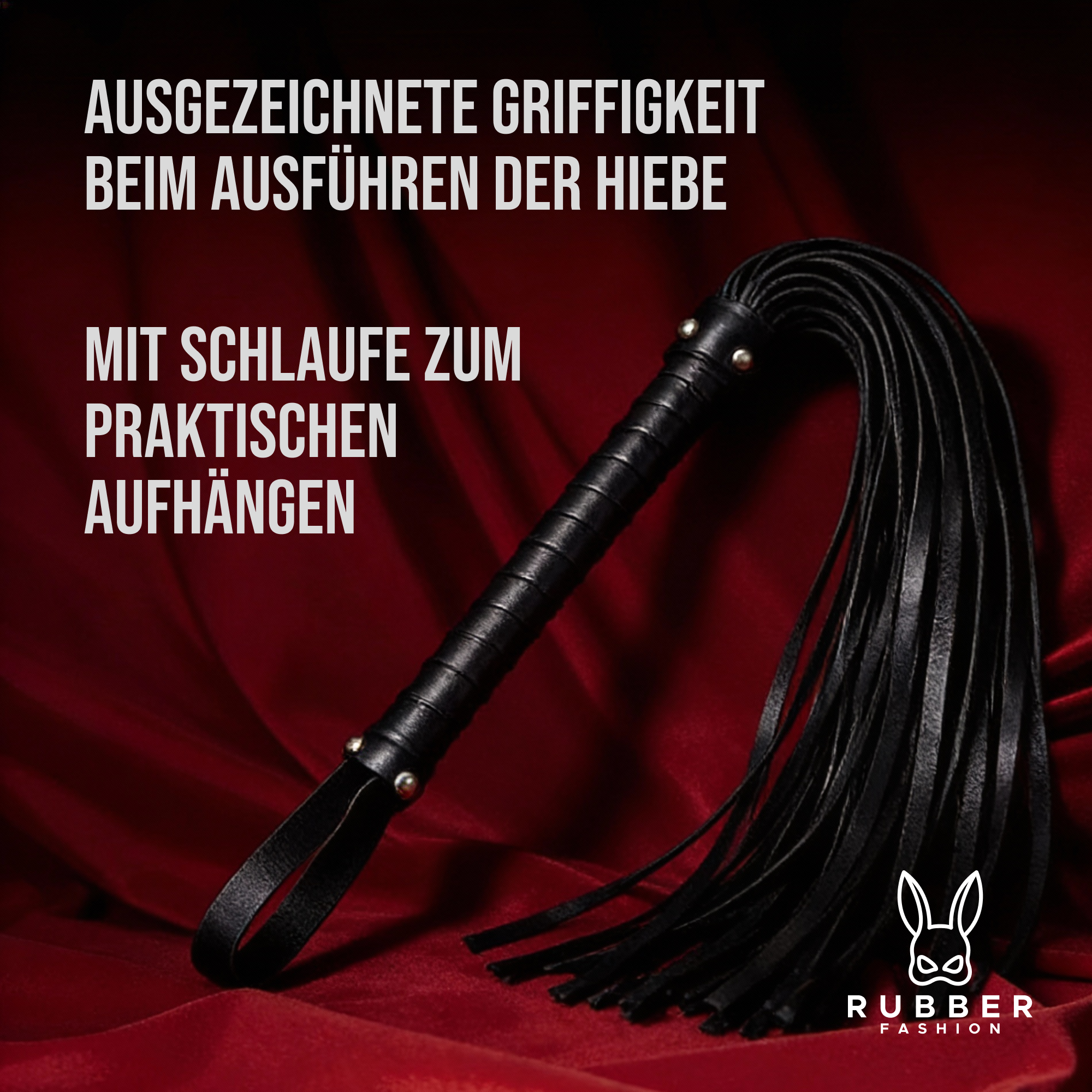Leather whip, short BDSM whip 