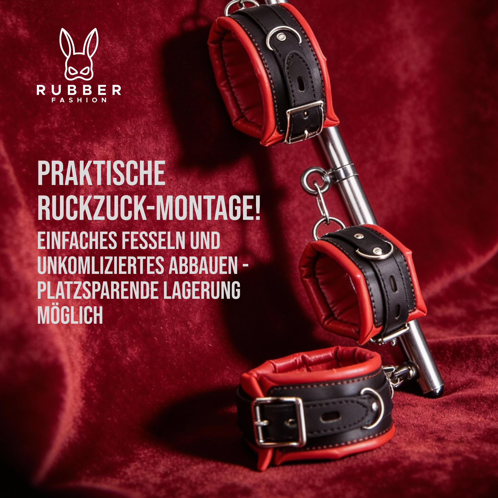 Adjustable spreader bar with handcuffs and ankle cuffs 