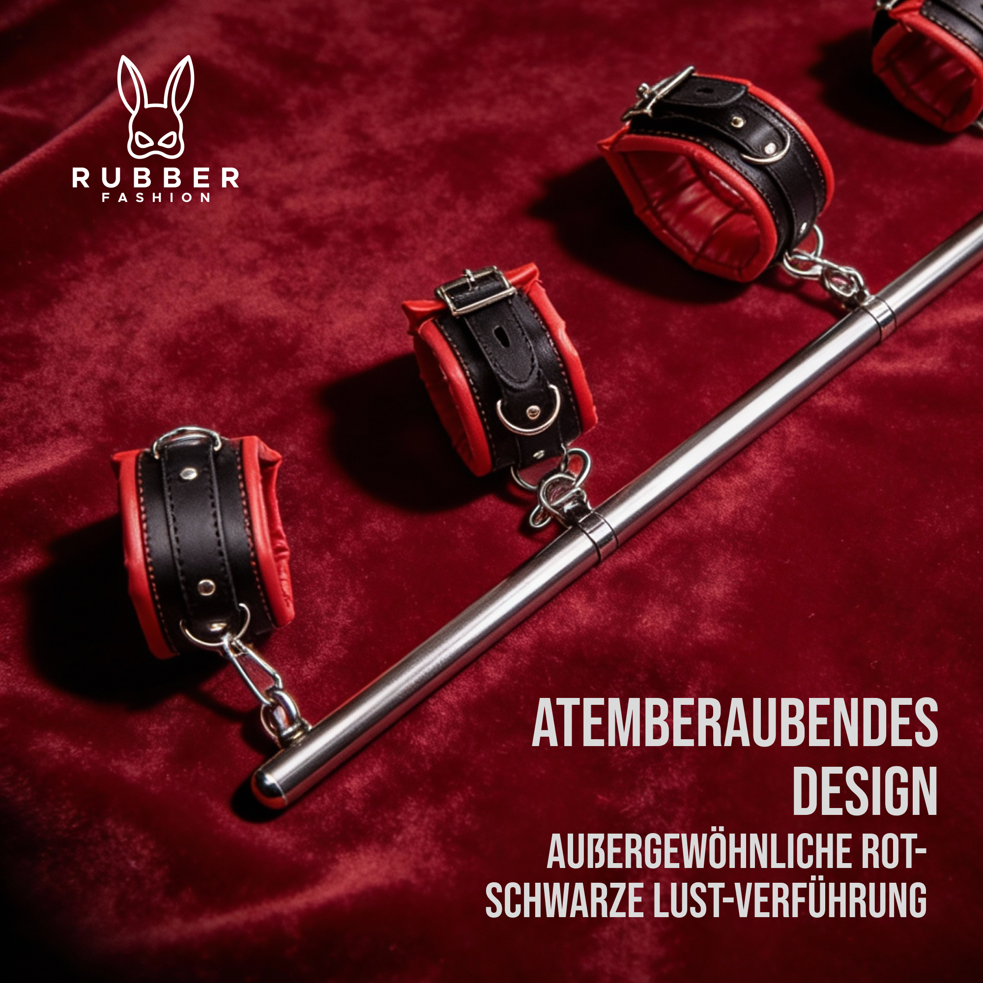 Adjustable spreader bar with handcuffs and ankle cuffs 