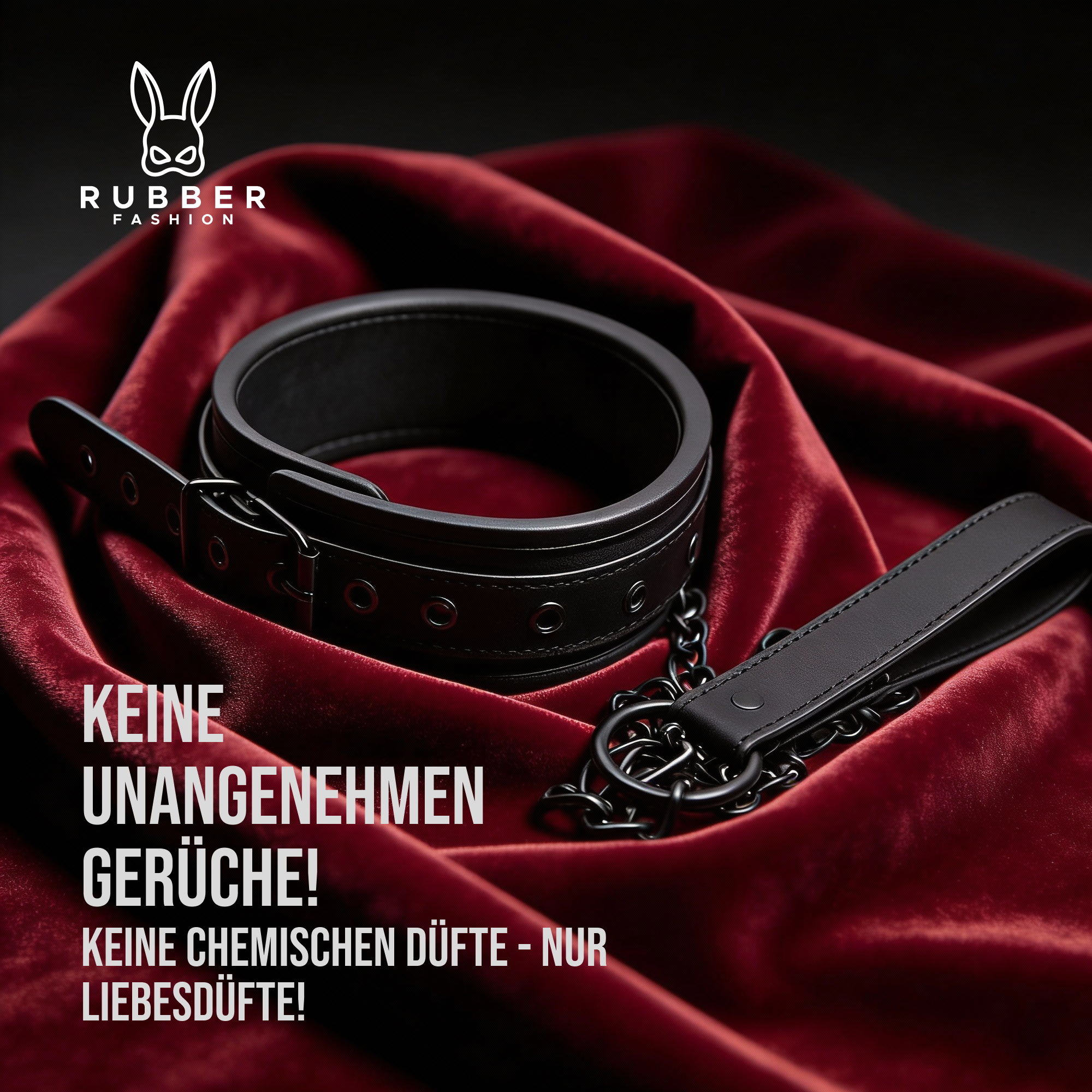 Leather collar with chain 