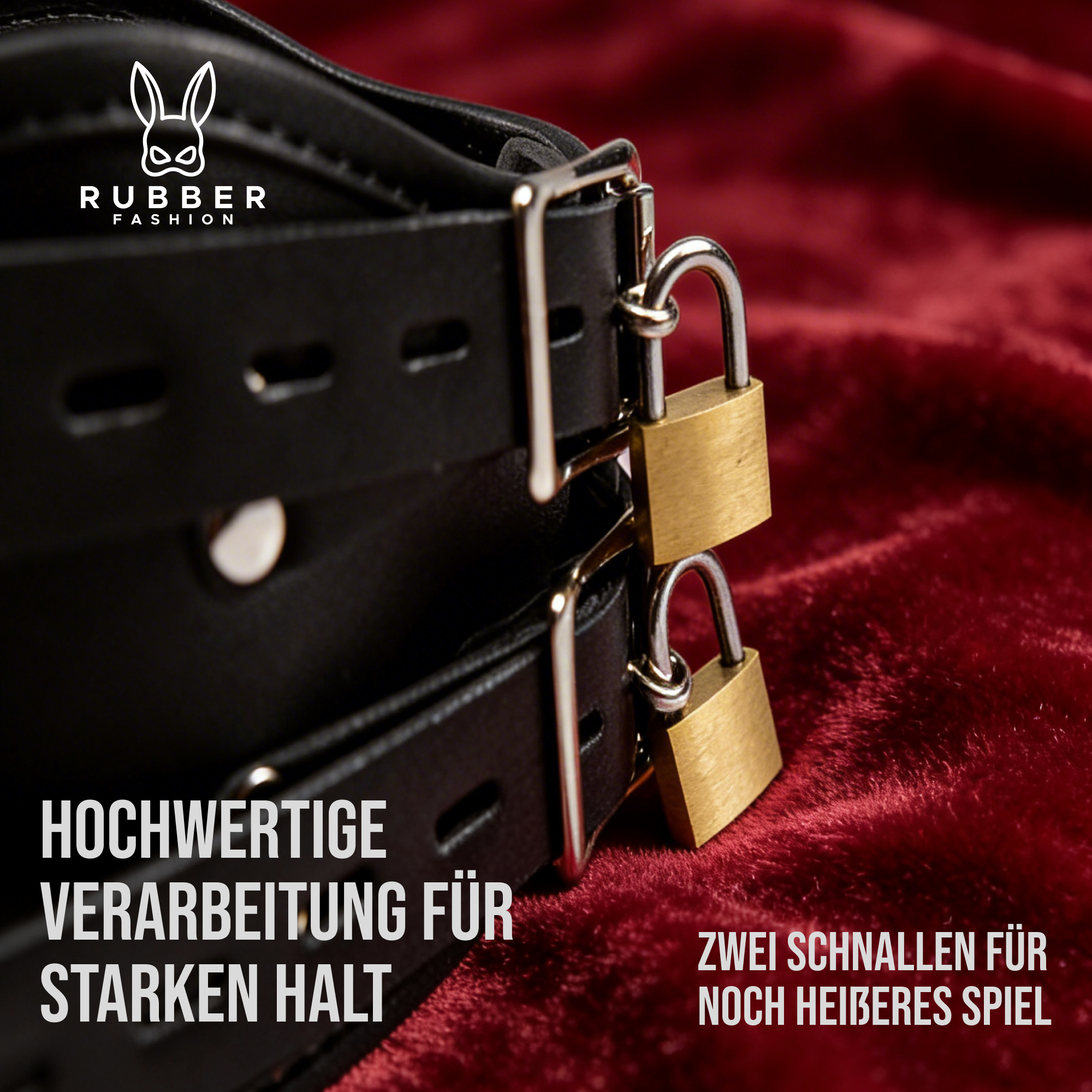 Leather choker/neck corset with ring and lock 