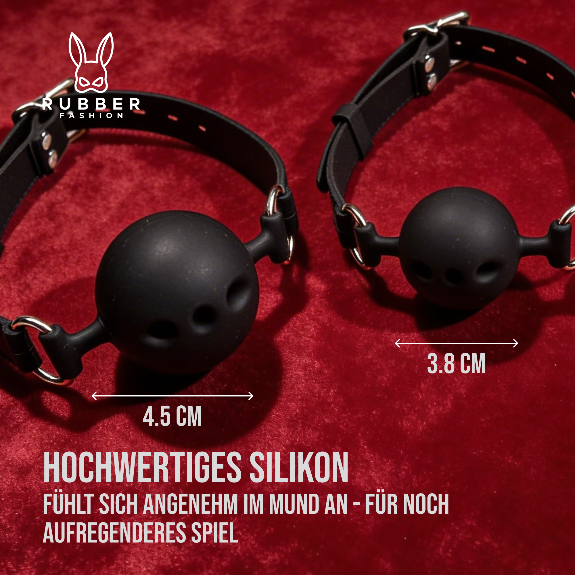 Silicone ball gag with lock 