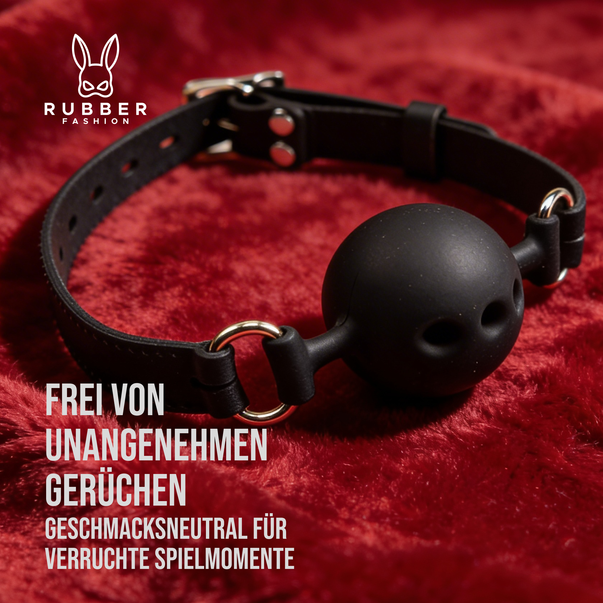 Silicone ball gag with lock 