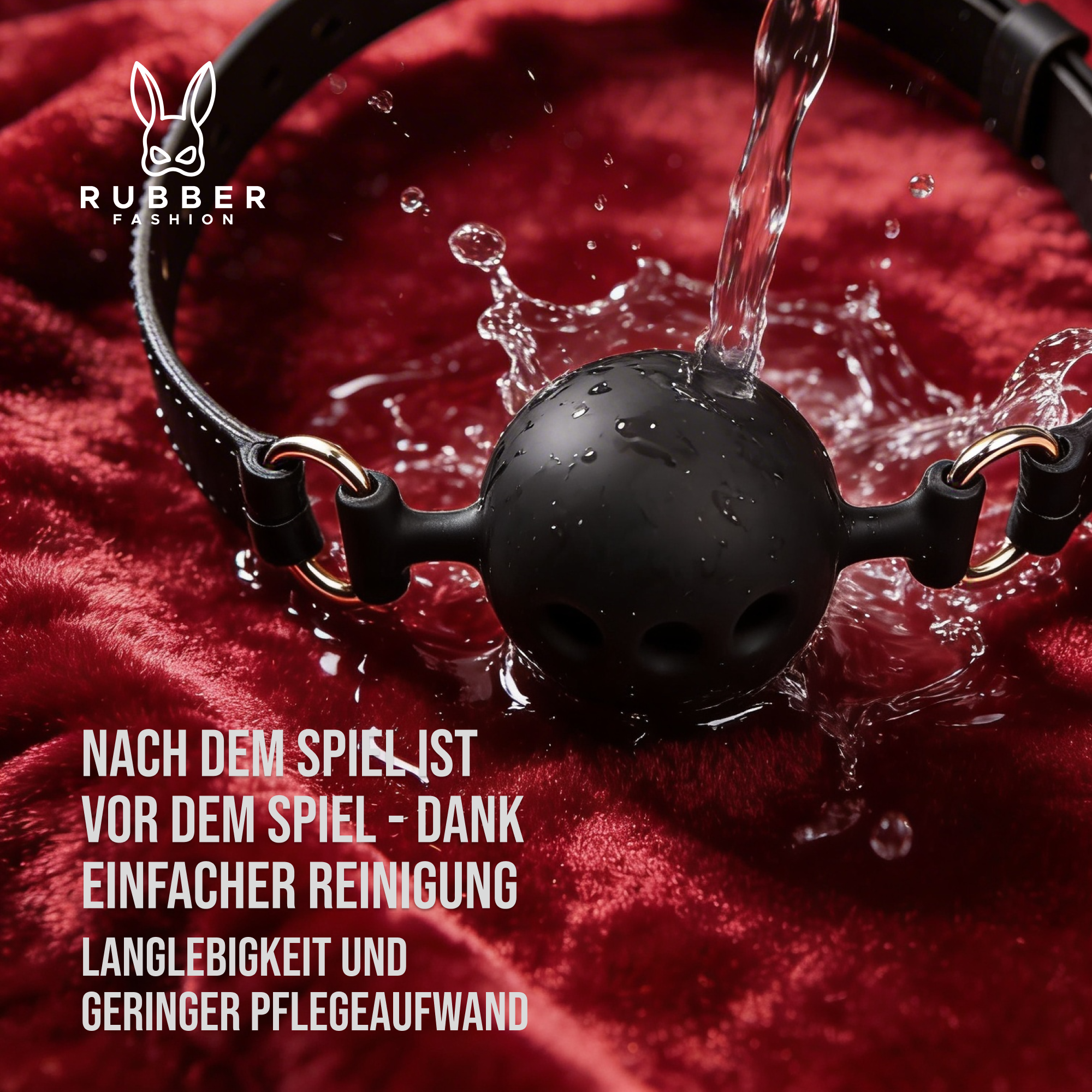 Silicone ball gag with lock 