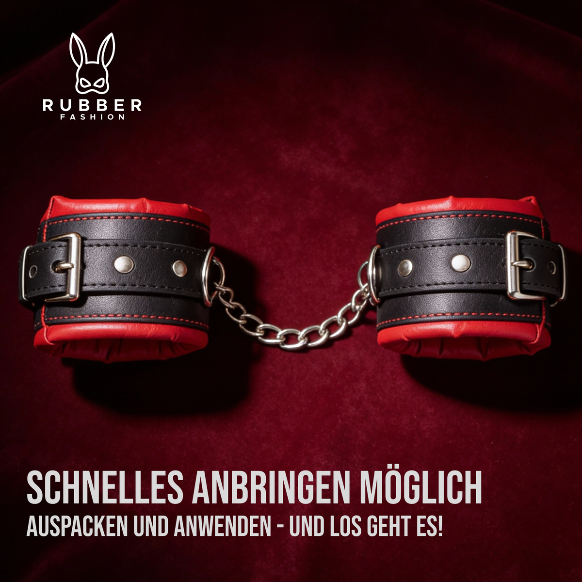 Handschellen für Bondage mit Kette und 2 Schlösser