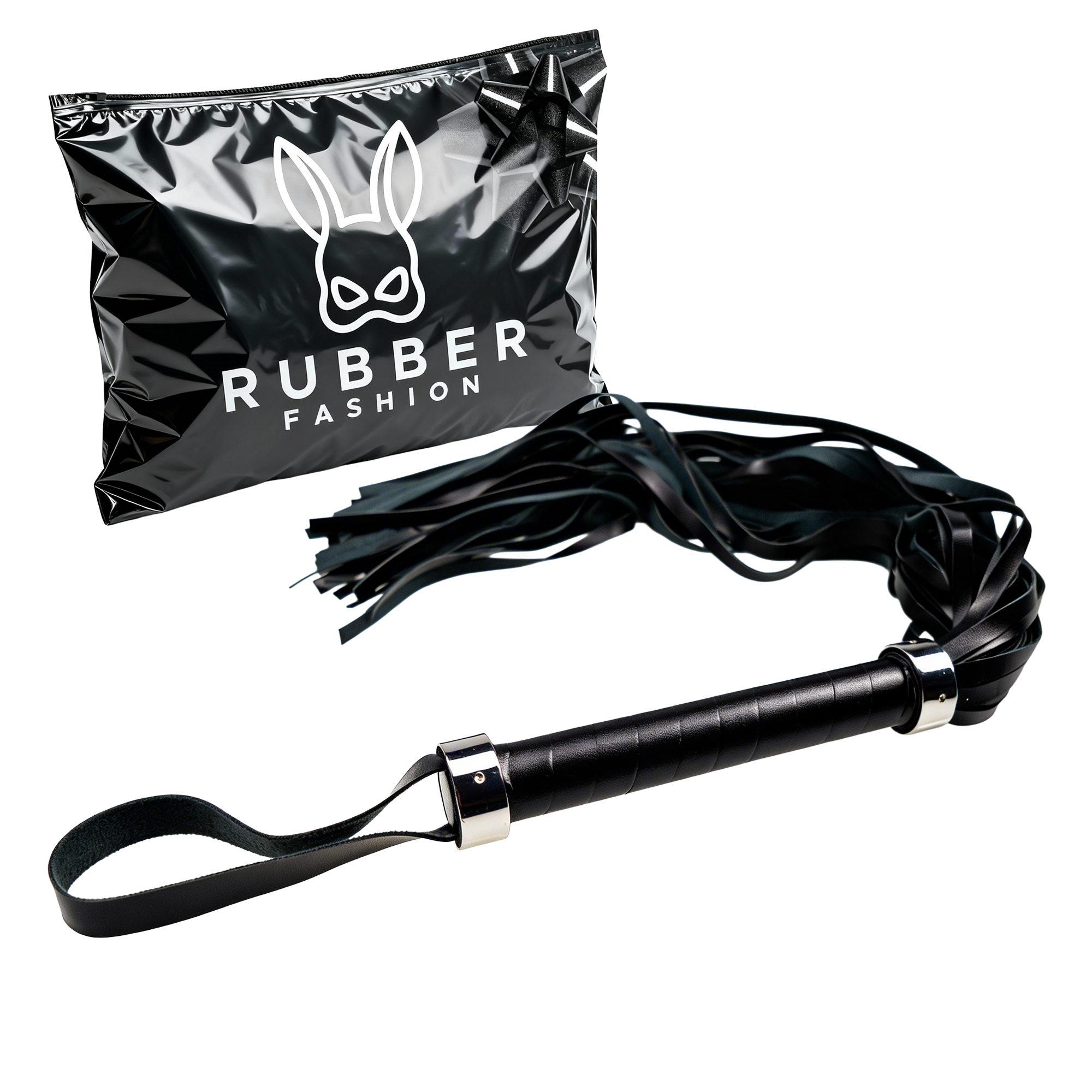 Striemen Leder Peitsche mit Metalleinfassung