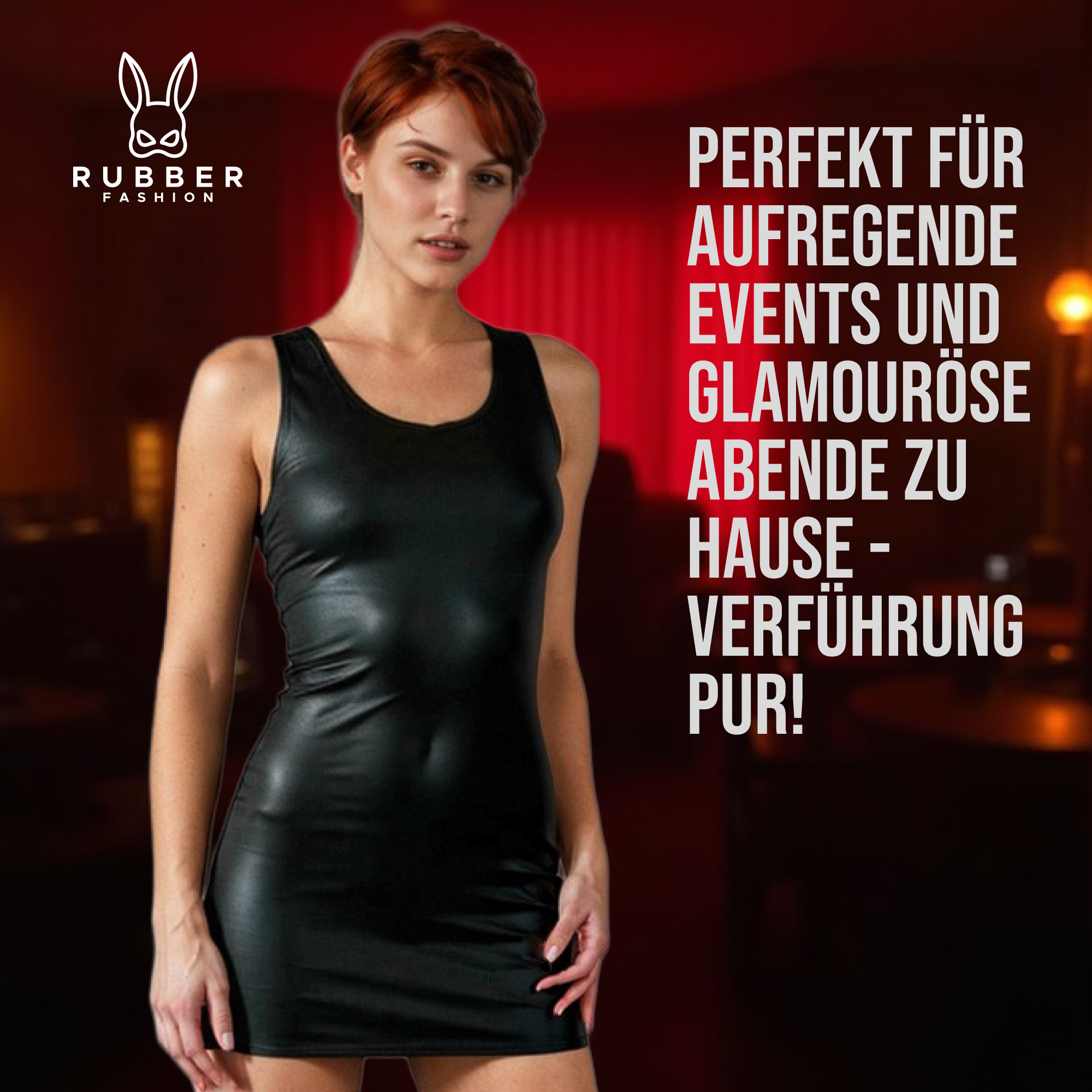 Wetlook Minikleid - Figurbetont Ärmellos