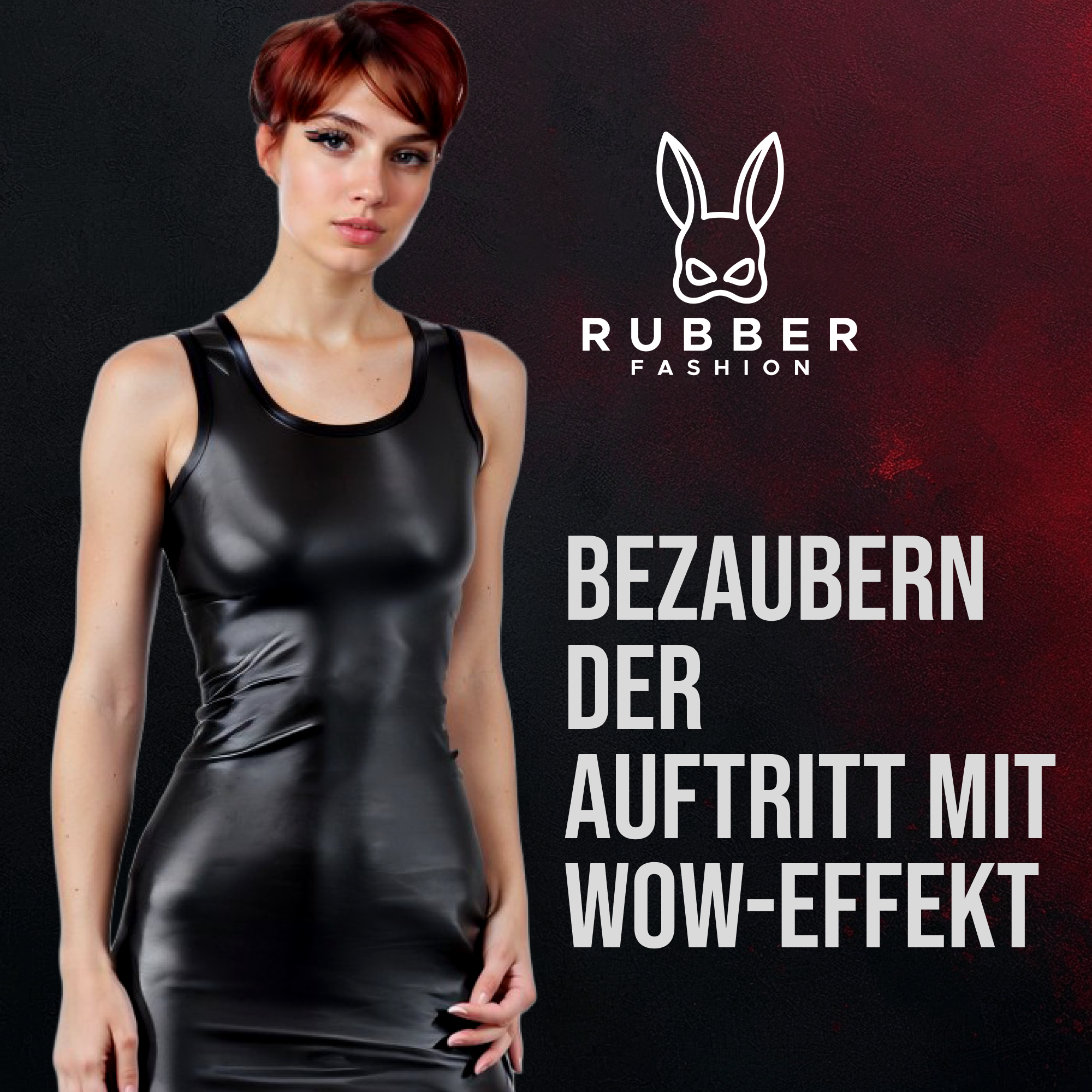 Wetlook Minikleid - Figurbetont Ärmellos