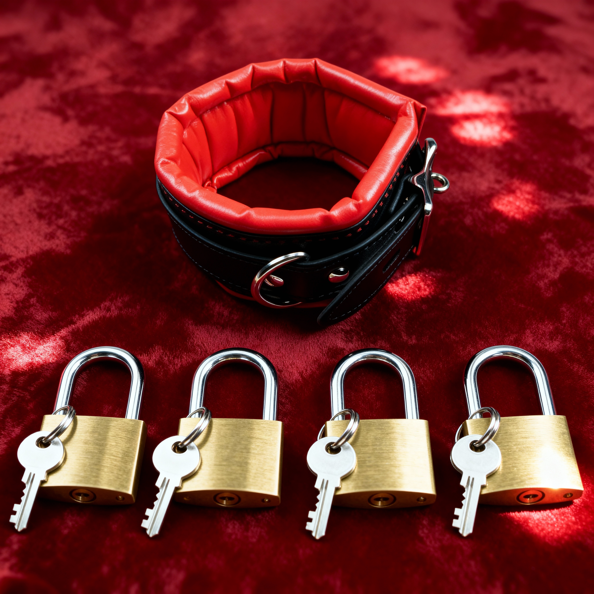 Hand und Fussfesseln SM mit Kreuz