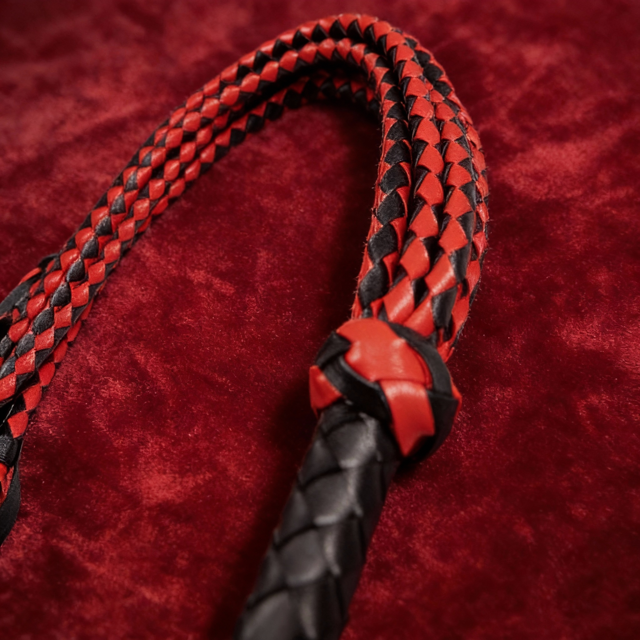 Leder Peitsche geflochten - BDSM Peitsche