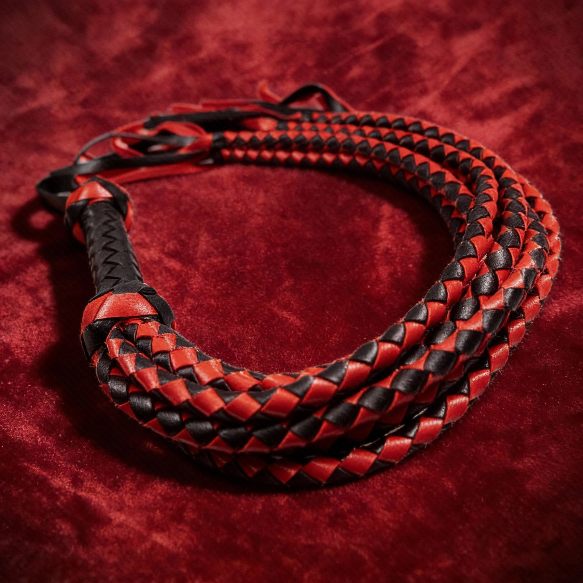 Leder Peitsche geflochten - BDSM Peitsche