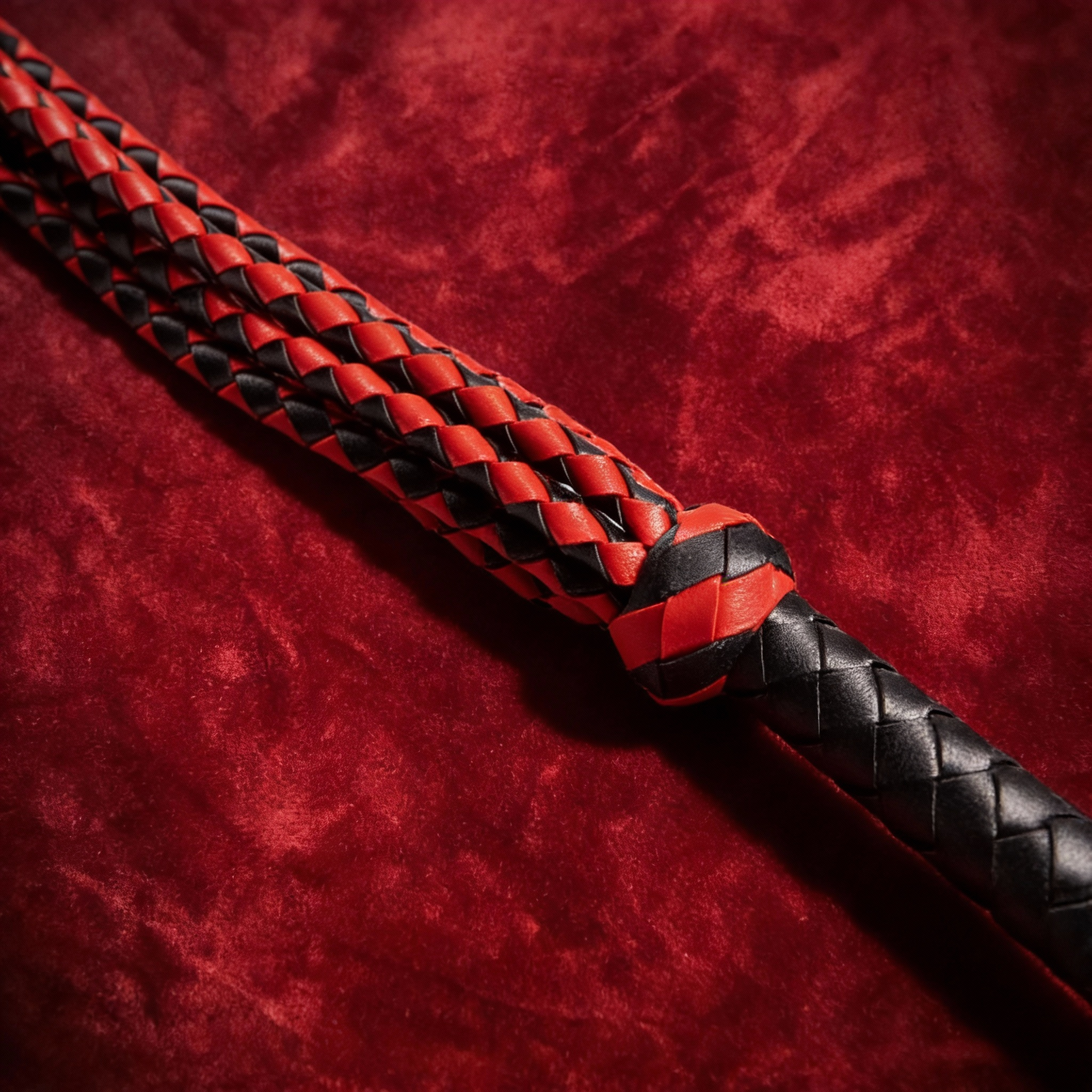 Leder Peitsche geflochten - BDSM Peitsche
