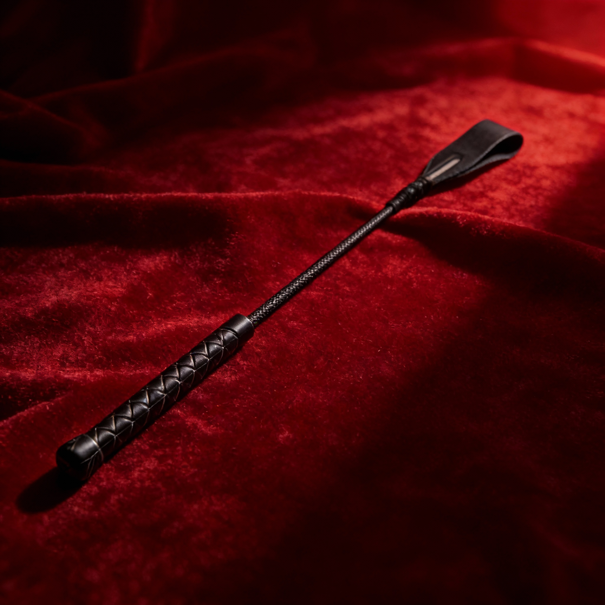 Leder Peitsche - Reitgerte 45,5 cm