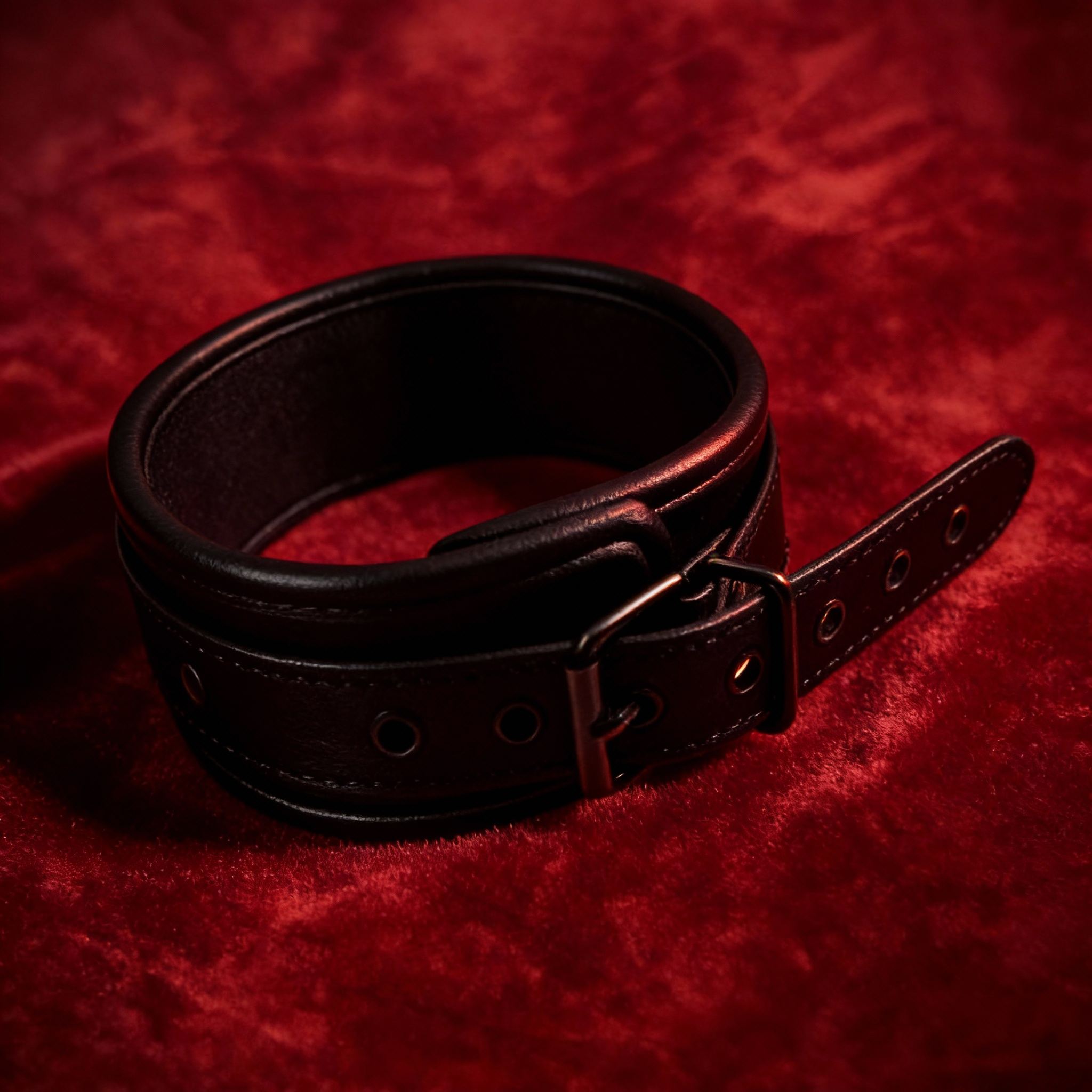 Leder Halsband mit Kette