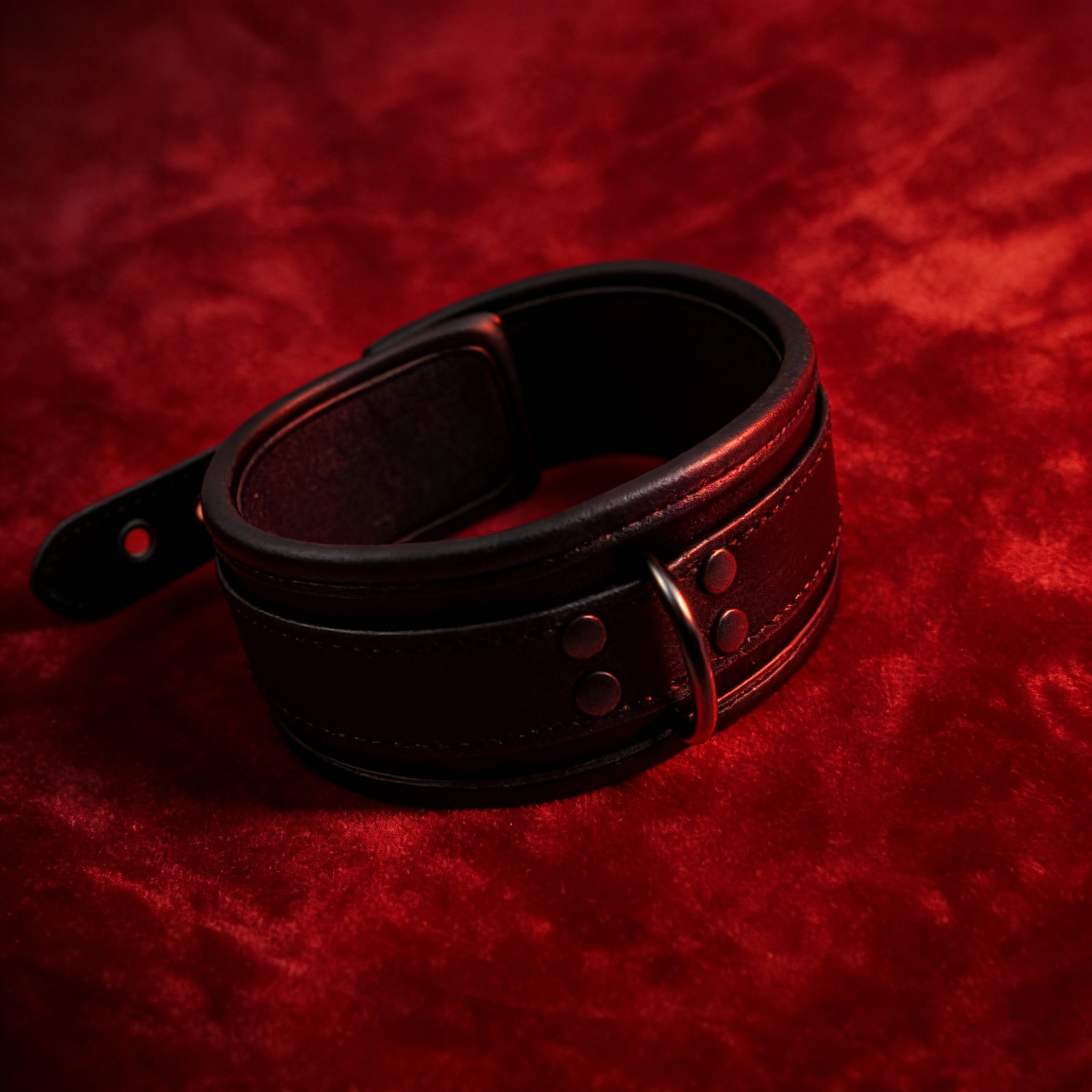 Leder Halsband mit Kette