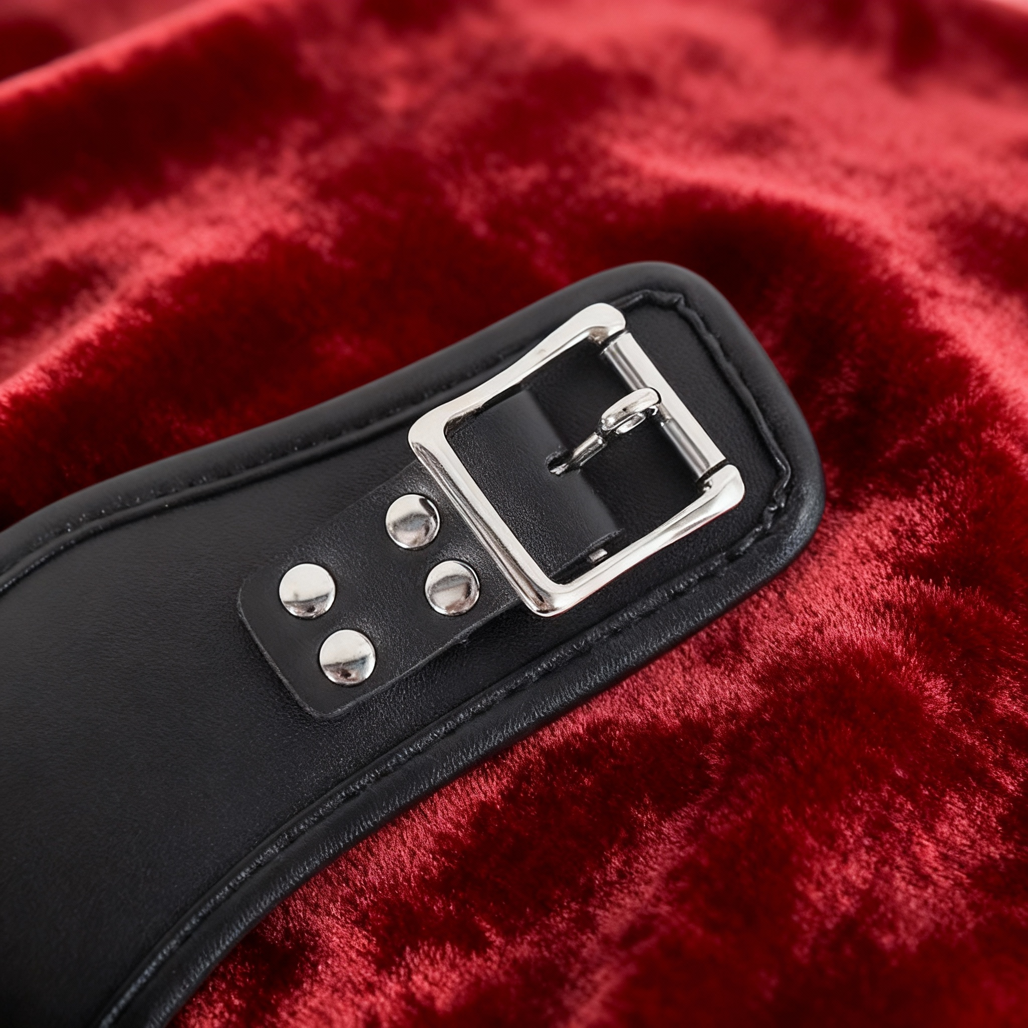 Leder Halsband hoch mit Ring und Schloss