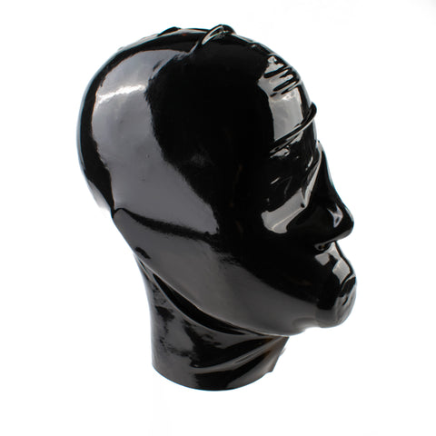 Latex mask with solid internal gag