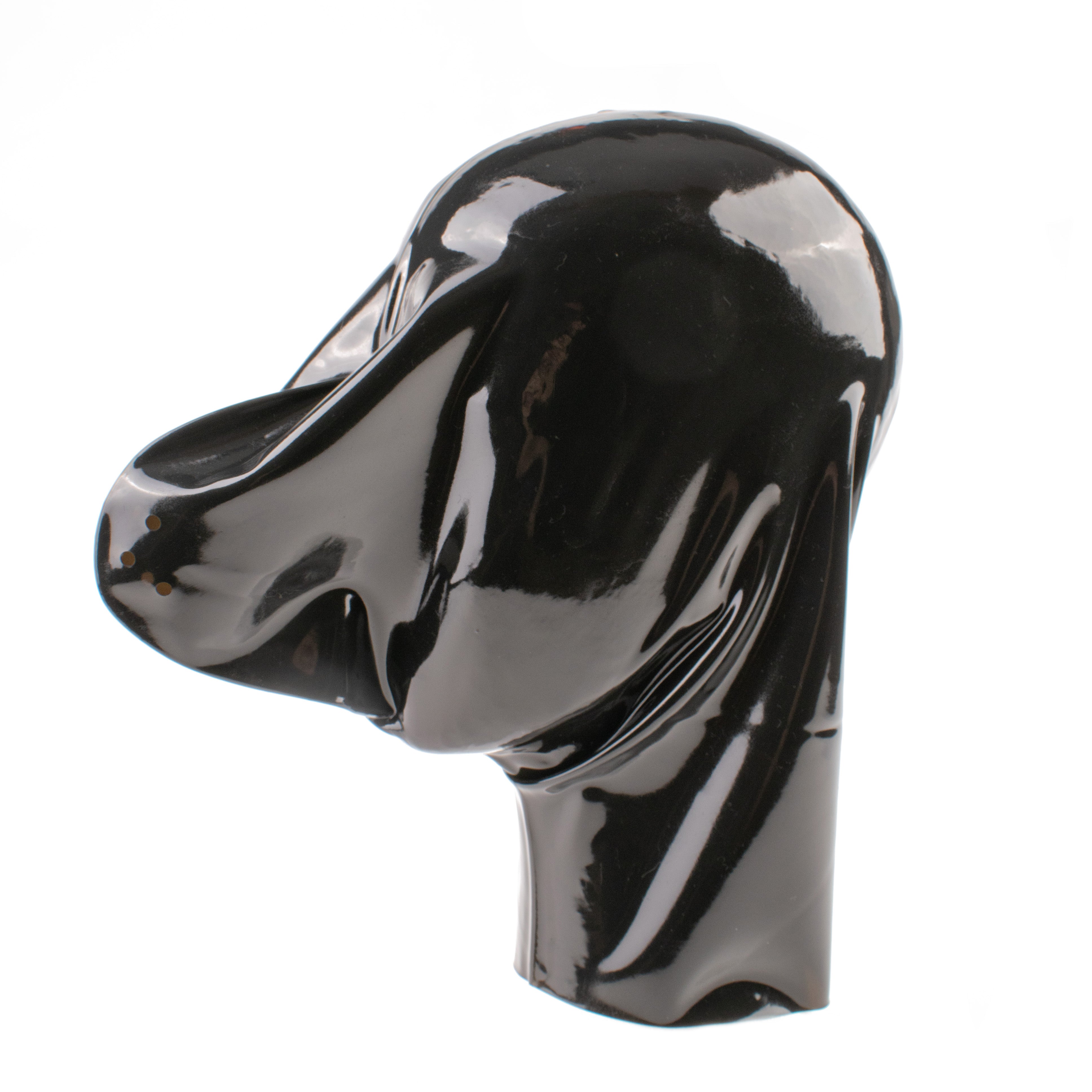 Rubberfashion Latex Maske Herren - Atem Latexmaske Haube mit Öffnungen für Männer