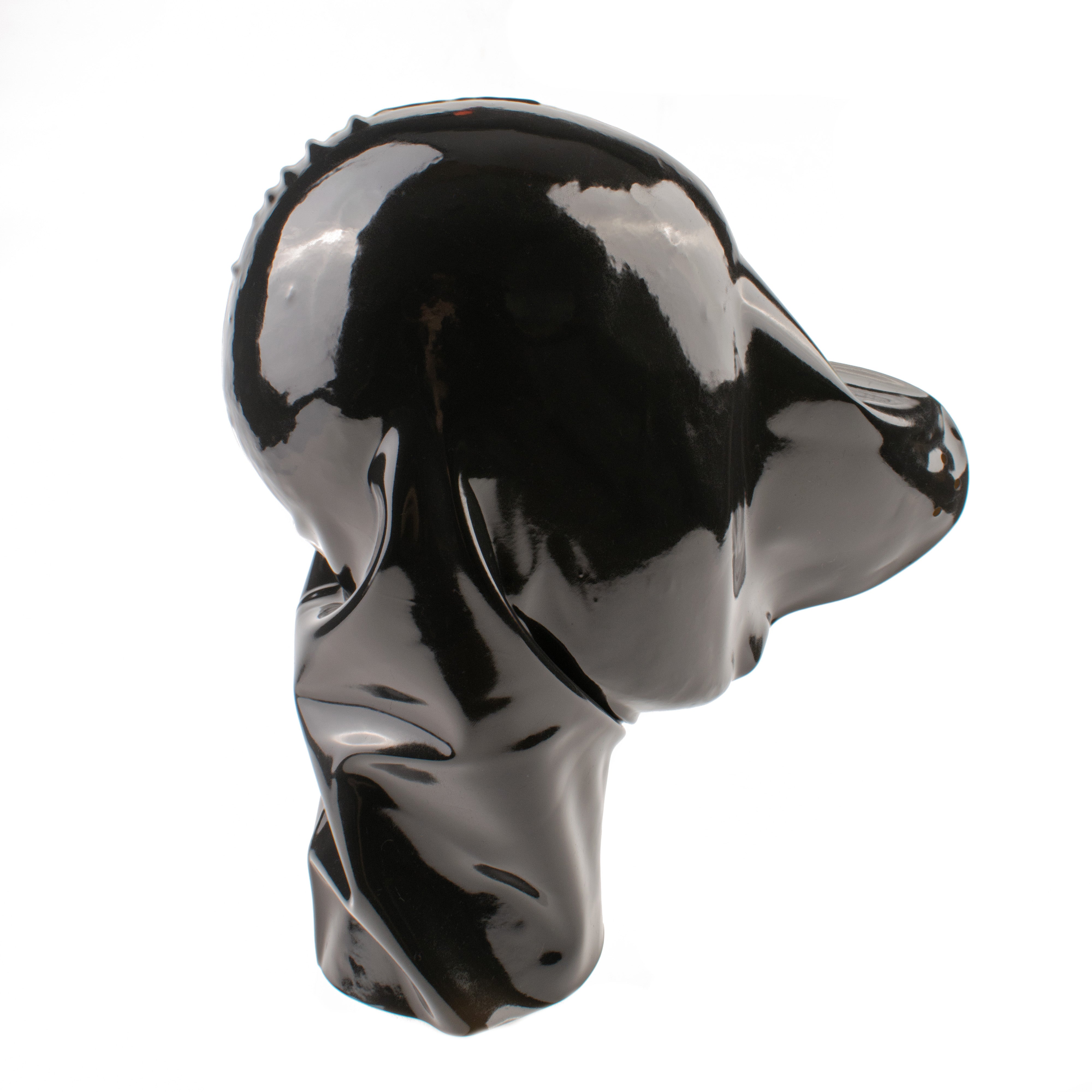 Rubberfashion Latex Maske Herren - Atem Latexmaske Haube mit Öffnungen für Männer