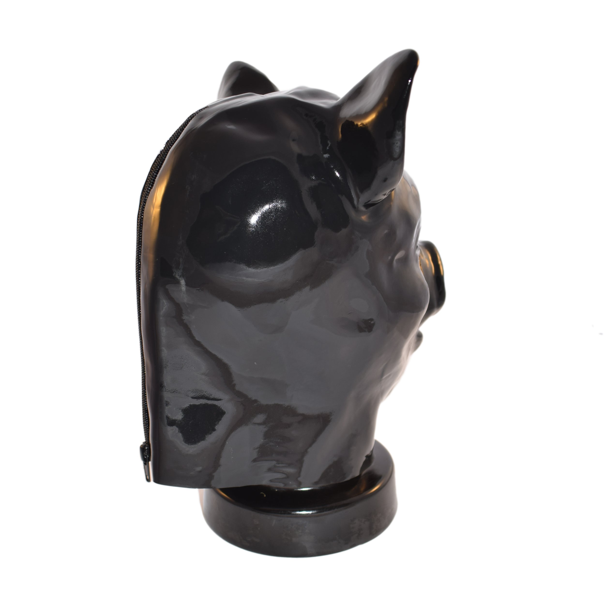 Rubberfashion Latex Maske - Latexmaske Schwein - Öffnungen für Nase Mund und Augen Reißverschluss Damen und Herren