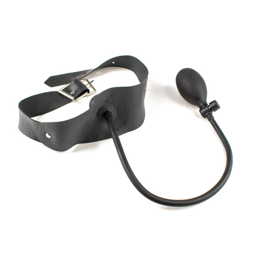 Rubberfashion Latex Knebel - Mundknebel aufblasbar - Gag mit Kopfband für Damen und Herren