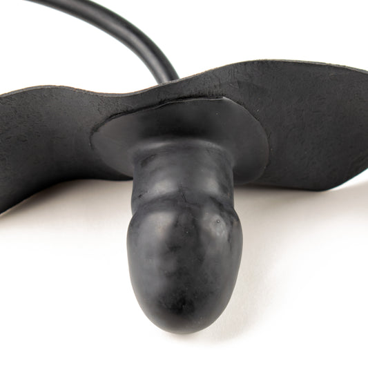 Rubberfashion Latex Knebel - Mundknebel aufblasbar - Gag mit Kopfband für Damen und Herren