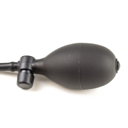 Rubberfashion Latex Knebel - Mundknebel aufblasbar - Gag mit Kopfband für Damen und Herren
