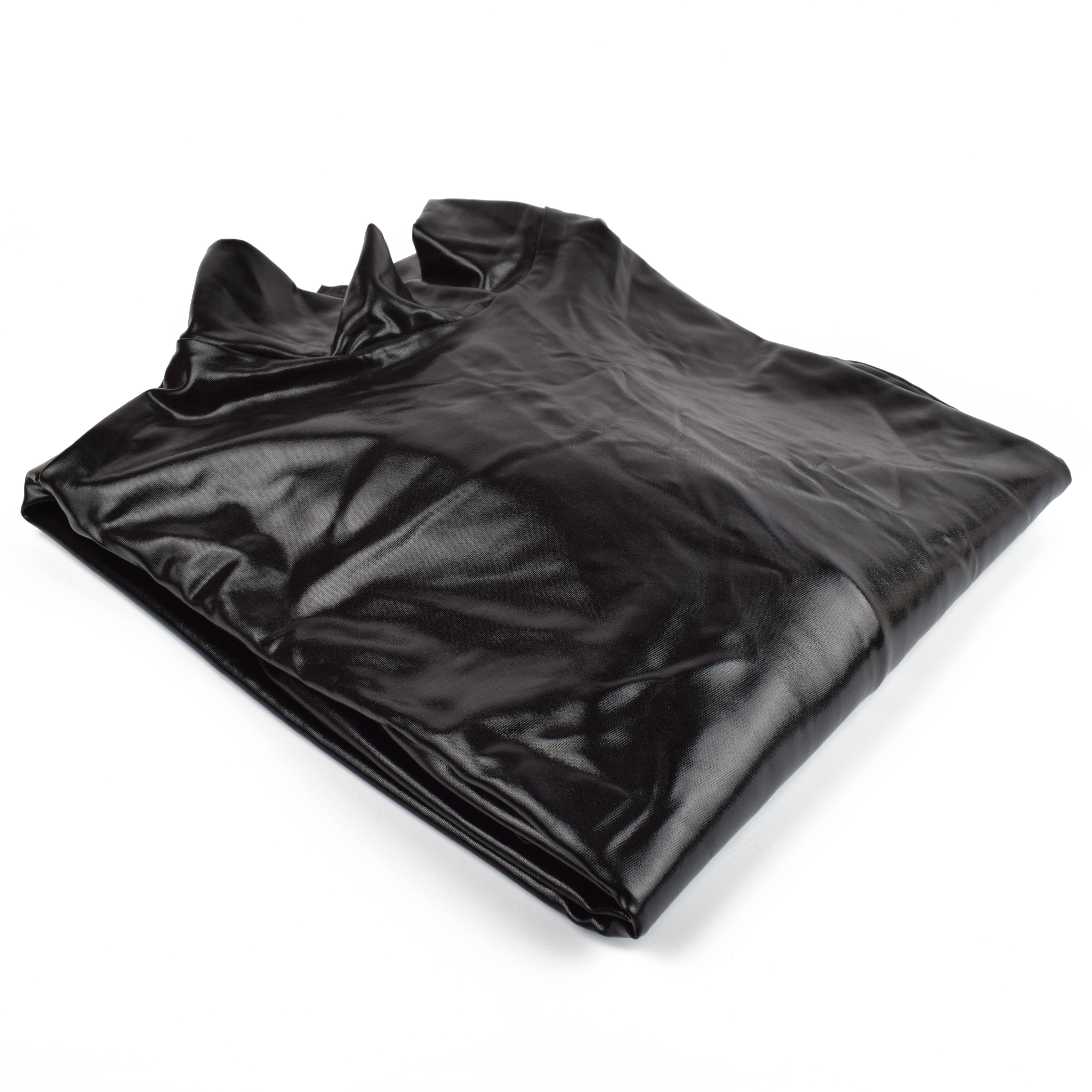 Rubberfashion Wetlook Catsuit - Ganzkörper Glanz Ganzanzug Suit - Schritt offen für Damen und Herren