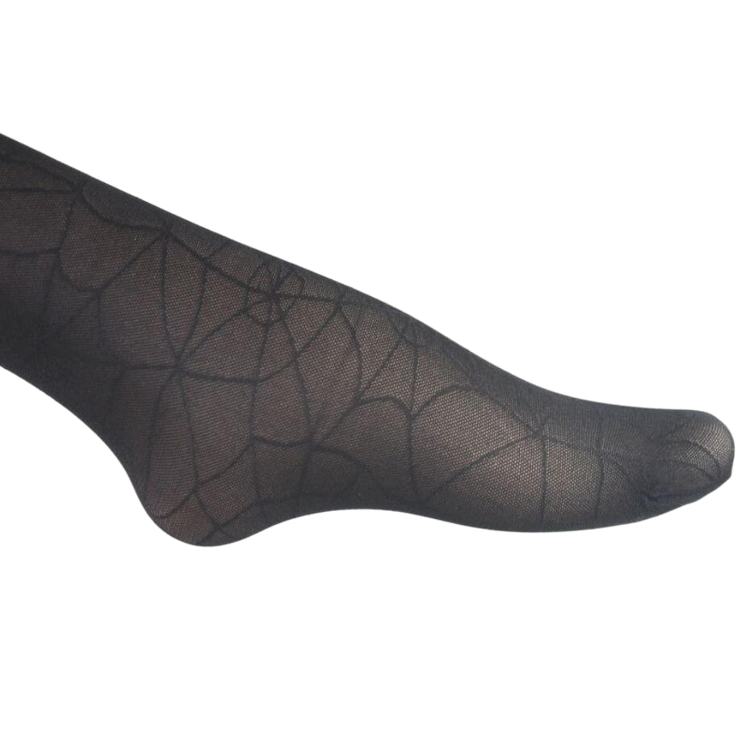 Rubberfashion Overknee Strümpfe - halterlose Strümpfe Spinnenmuster Netz lange Overknee Strümpfe sexy Stockings Halterlos Struempfe Kniestruempfe für Frauen und Damen