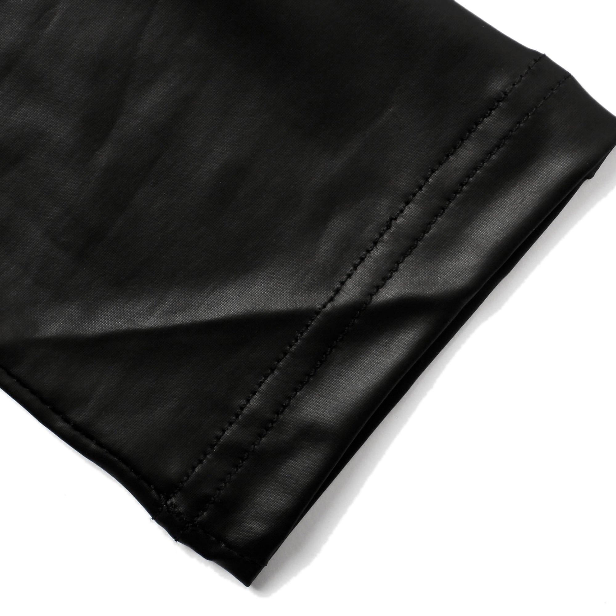 Rubberfashion Glanz Leggings Damen - Zier-Reißverschluss am Bein - sexy glänzende Leggins 80er Jahre für Frauen