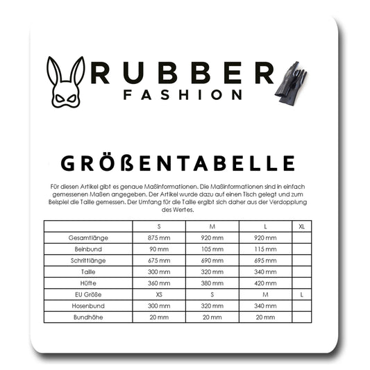 Rubberfashion Glanz Leggings - bis zur Taille - sexy glänzende Leggins mit Streifen metallic matt für Damen