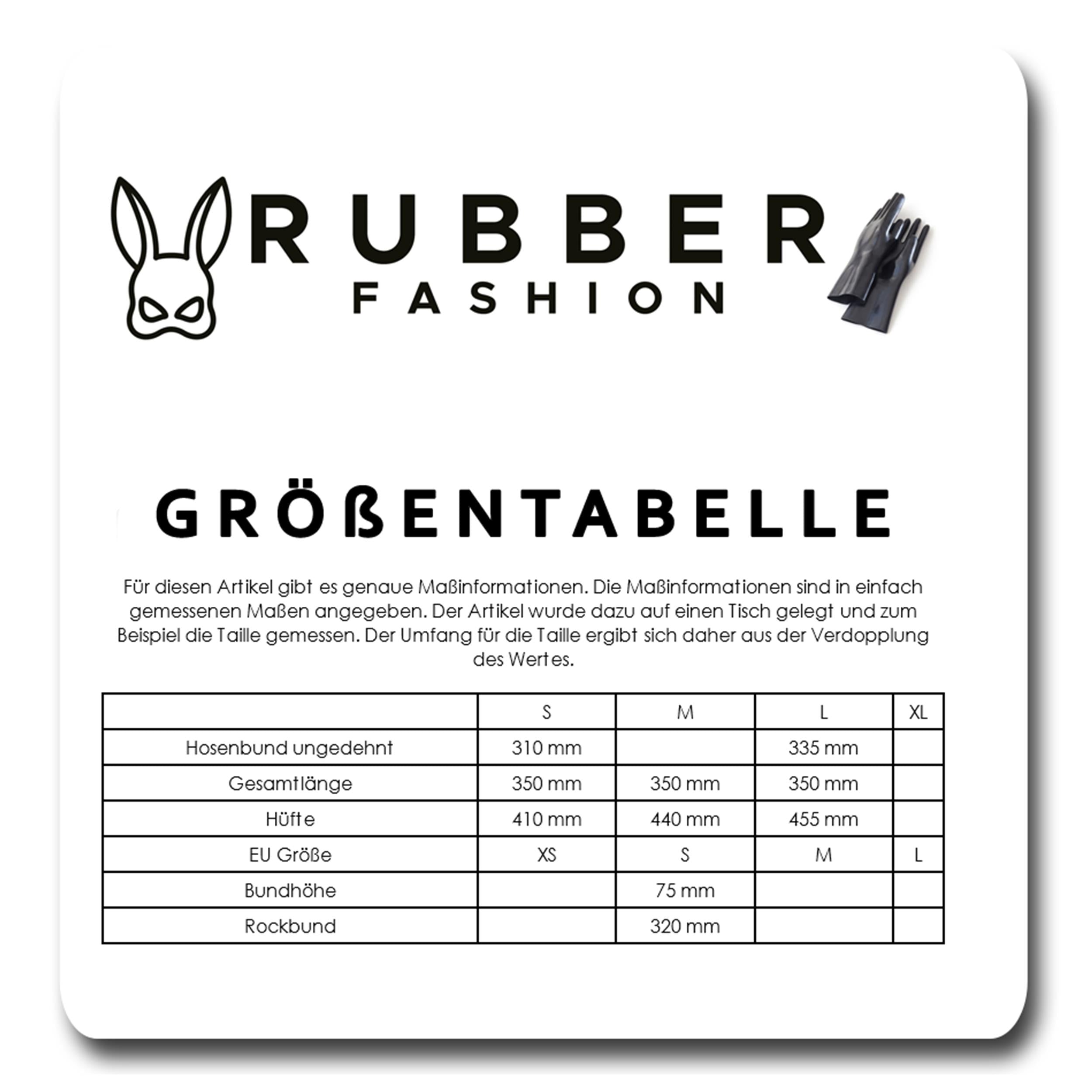 Rubberfashion Glanz kurzer Minirock - sexy Rock Mini Metallic mit Rautenmuster für Damen