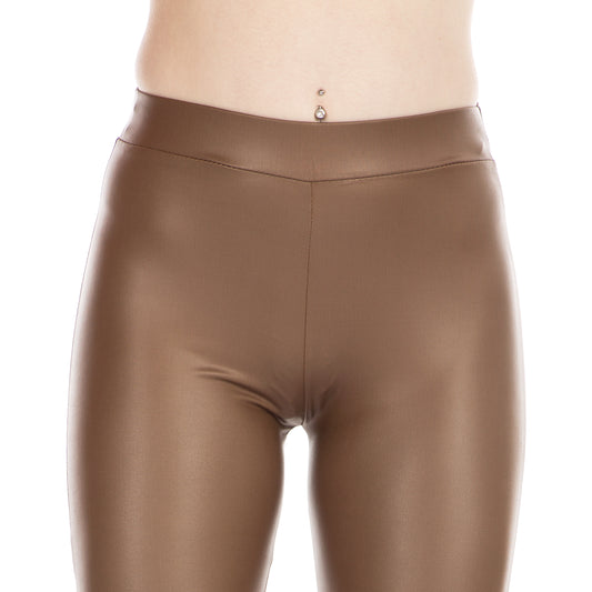 Rubberfashion Glanz Leggings Damen - Sexy low waist - Hose Hüft Leggins für Damen Frauen